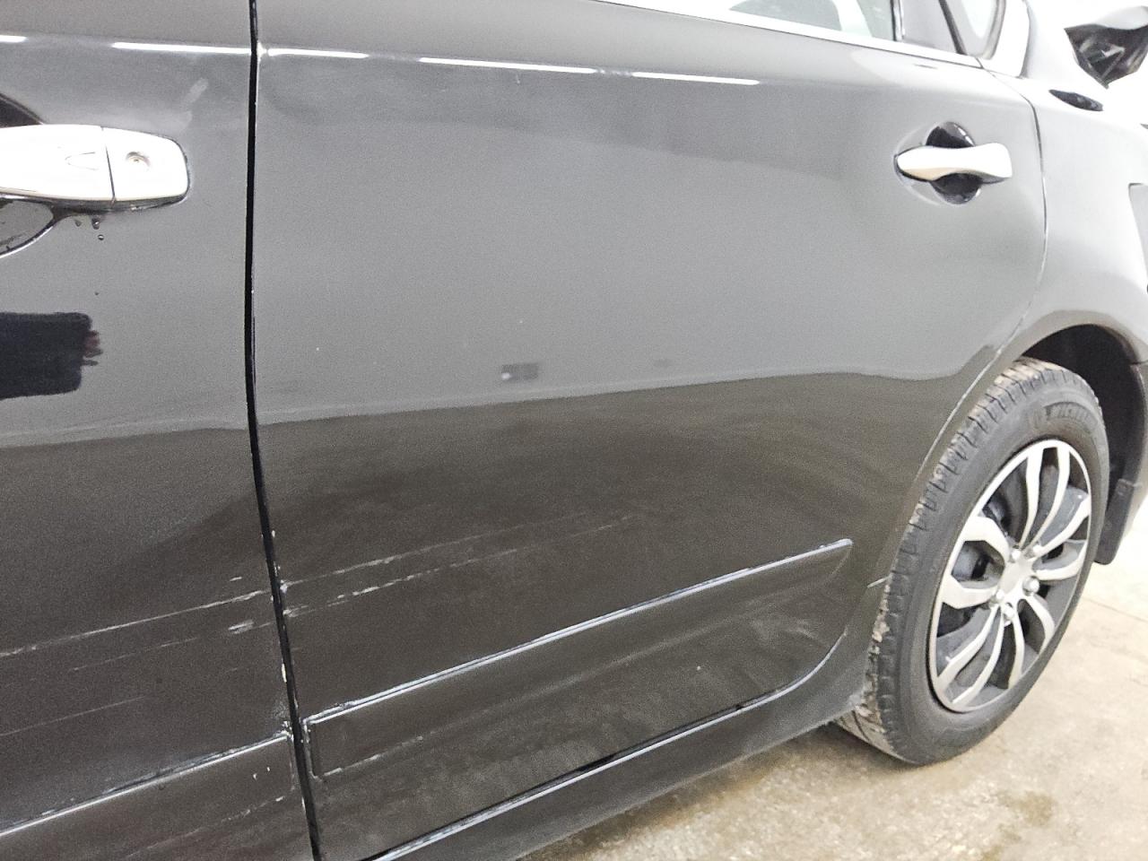 2015 Nissan Altima Black vin: 1N4AL3AP9FN369661 Damage: Left Rear Door, Dent(S) W/ Paint Dmg, 9 To 10 Inches