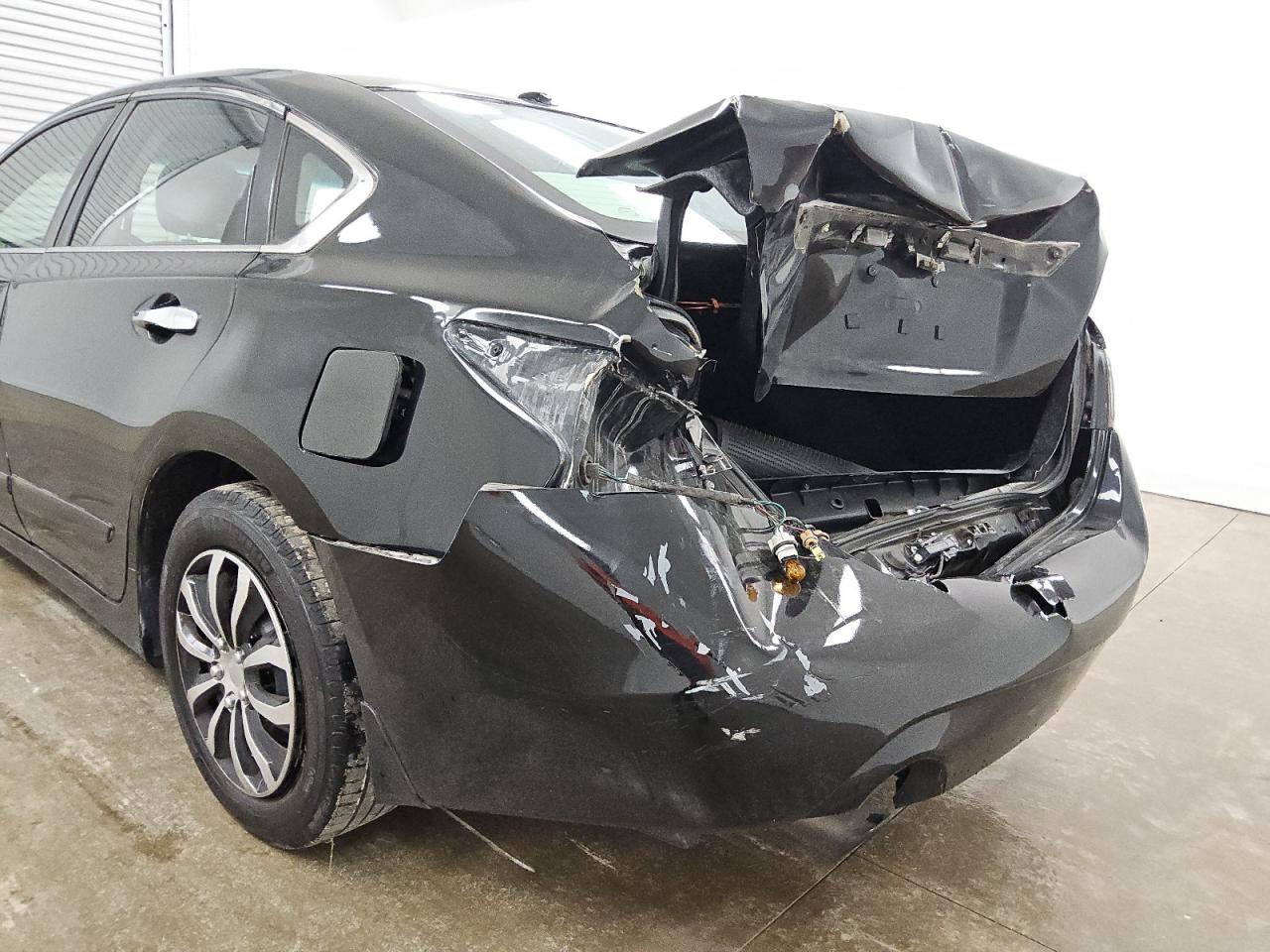 2015 Nissan Altima Black vin: 1N4AL3AP9FN369661 Damage: Left Qtr Panel, Severe Damage, Replacement Required