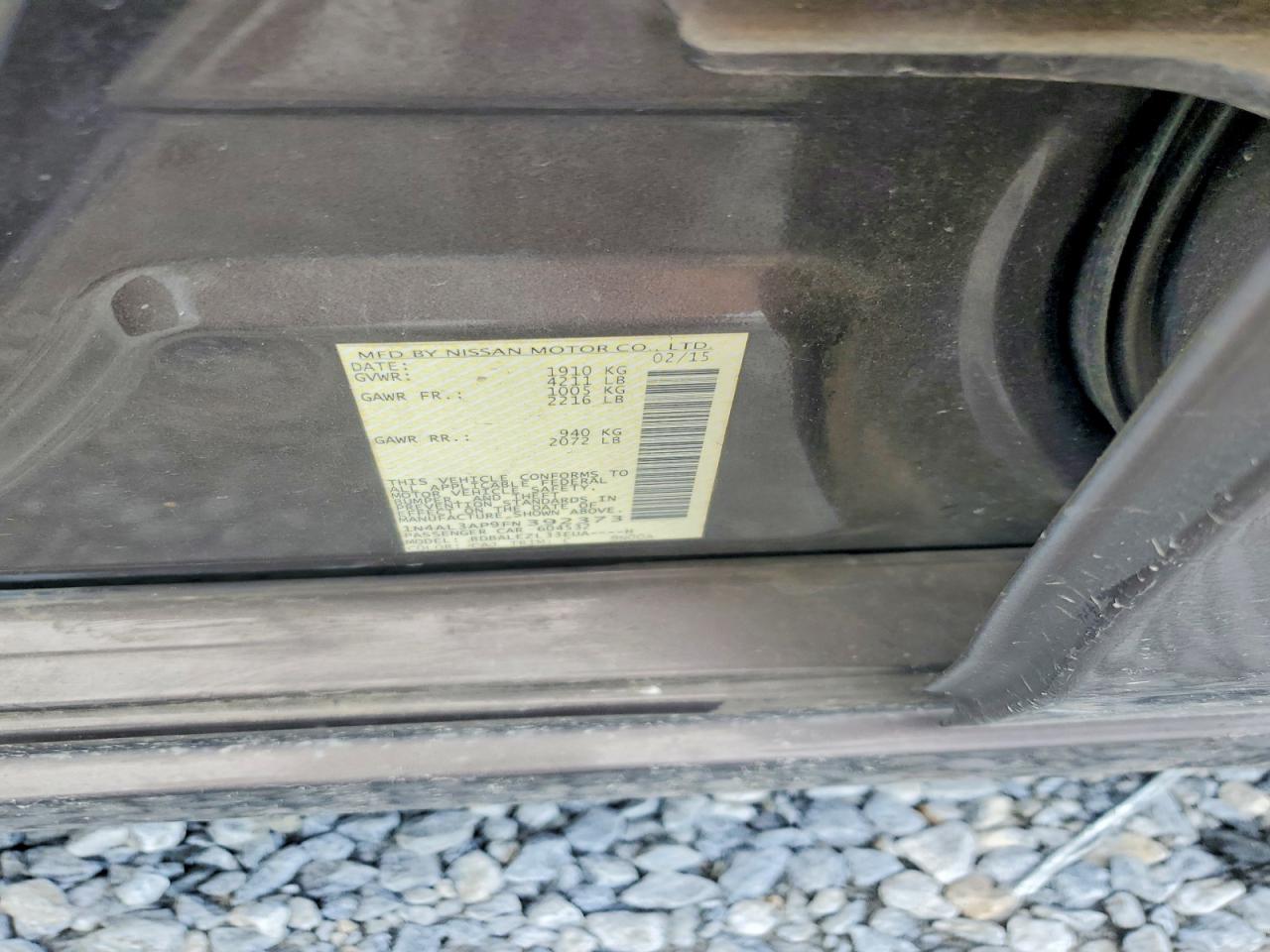 2015 Nissan Altima 2.5 S Gray vin: 1N4AL3AP9FN392373