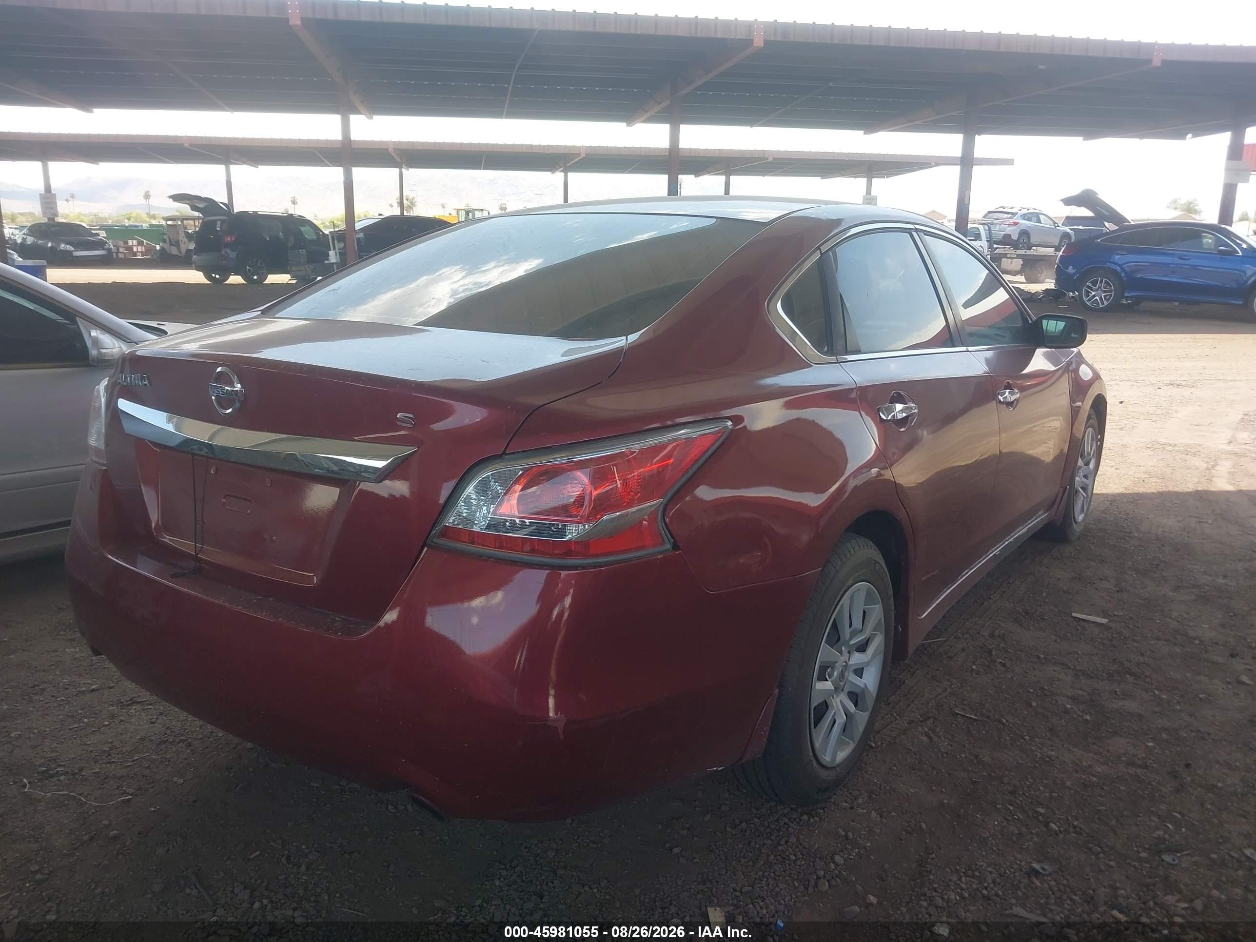 2015 Nissan Altima 2.5 S Burgundy vin: 1N4AL3AP9FN407888
