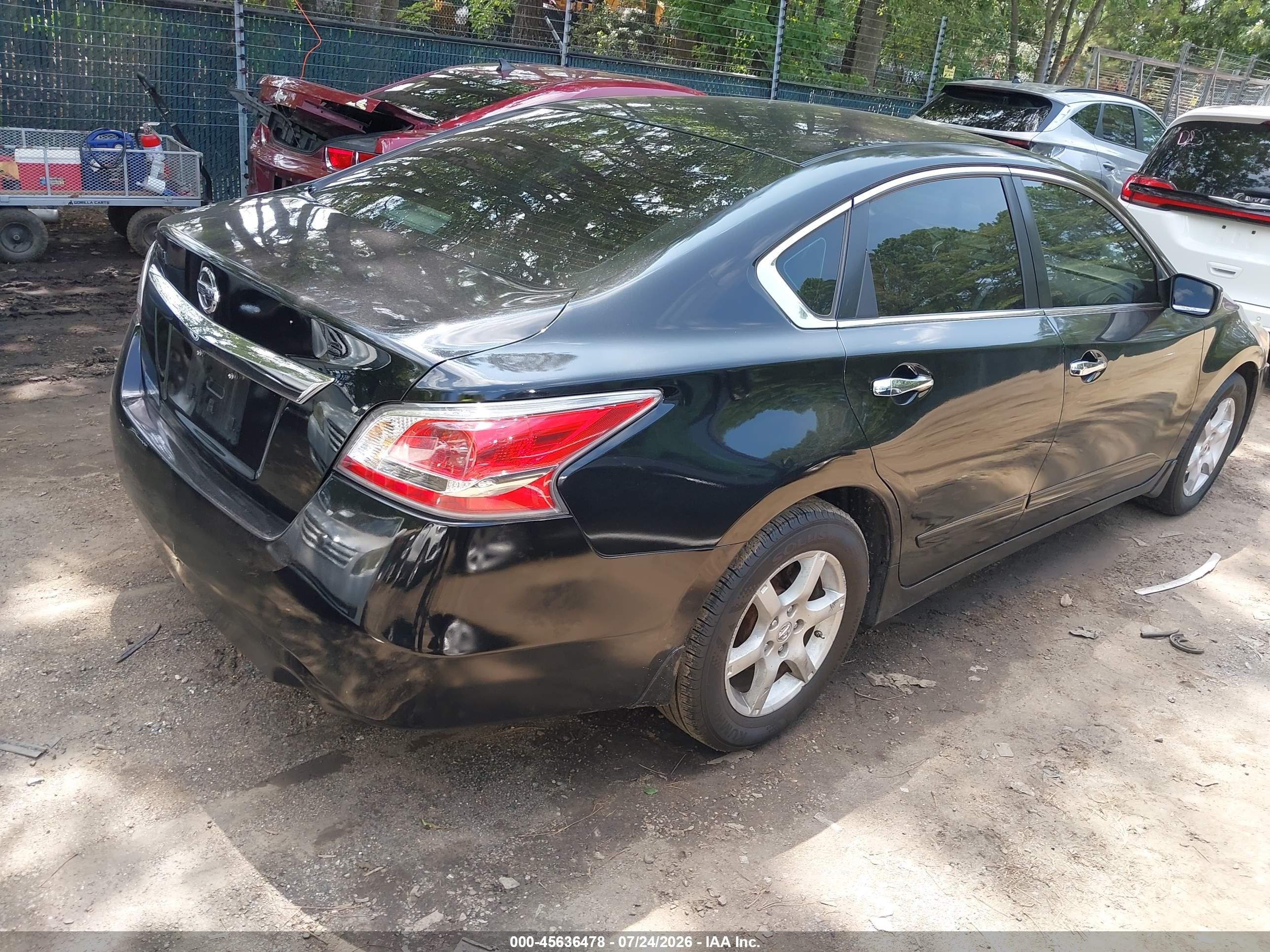 2015 Nissan Altima 2.5 S Black vin: 1N4AL3AP9FN886331
