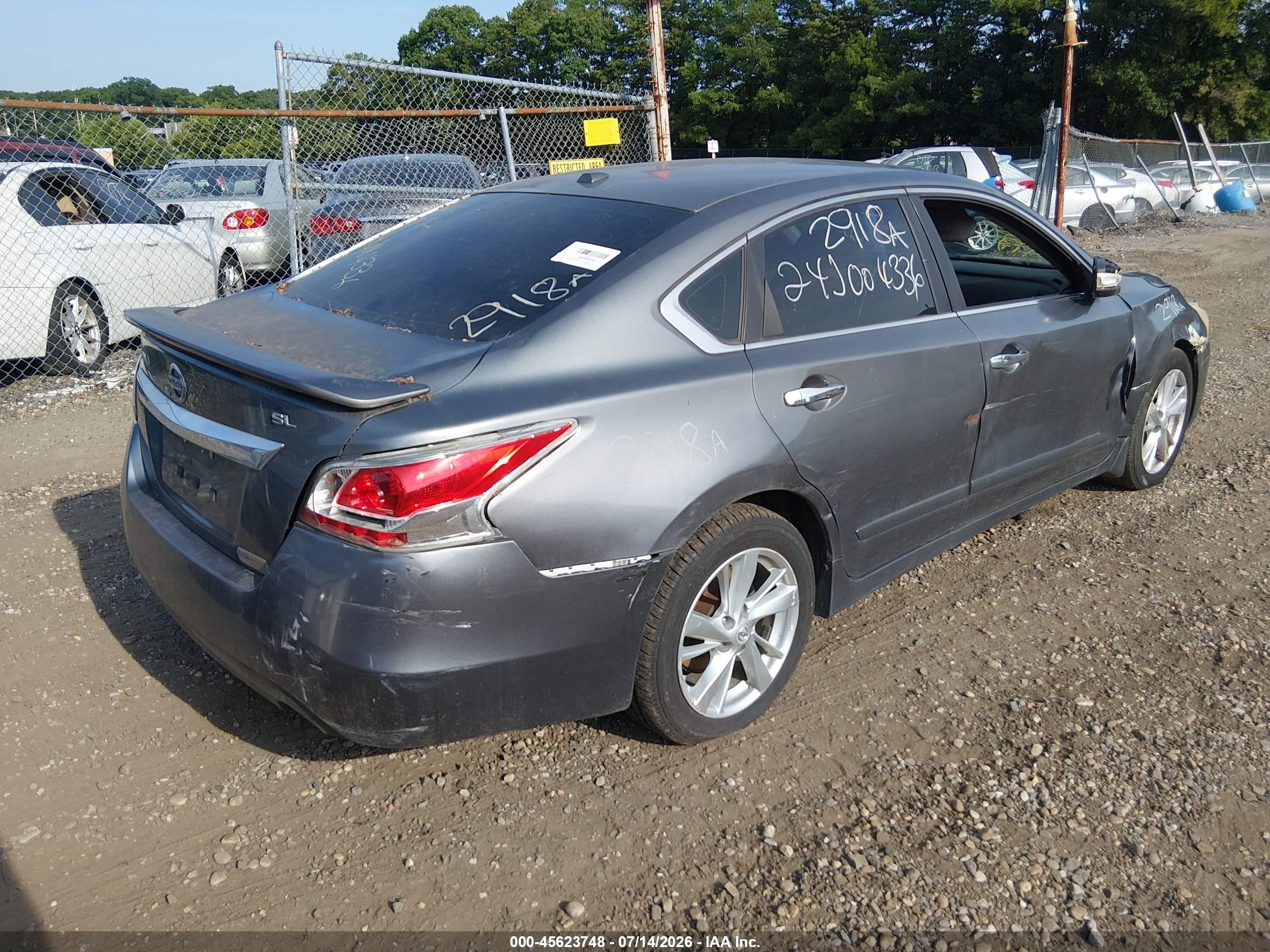 2015 Nissan Altima 2.5 Sl Серый vin: 1N4AL3AP9FN900115