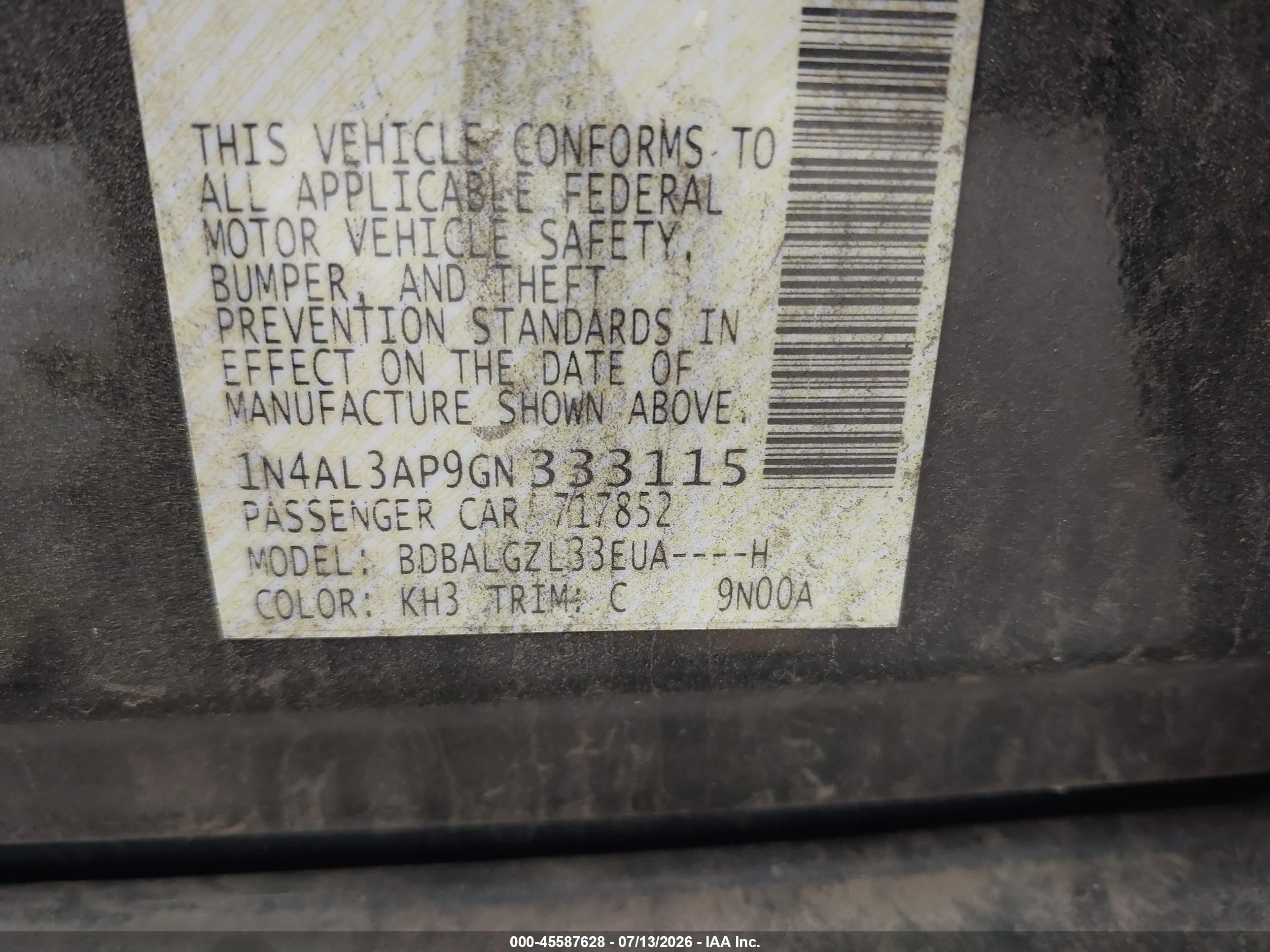 2016 Nissan Altima 2.5 S Black vin: 1N4AL3AP9GN333115