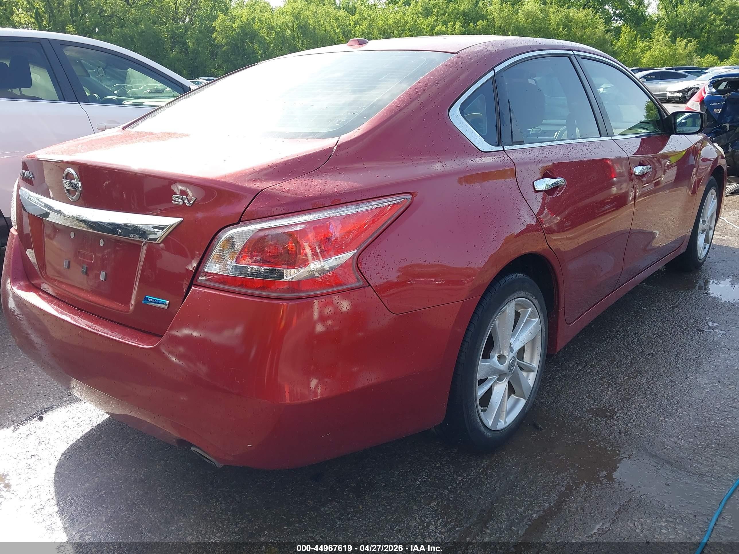 2013 Nissan Altima 2.5 Sv Maroon vin: 1N4AL3APXDC106202