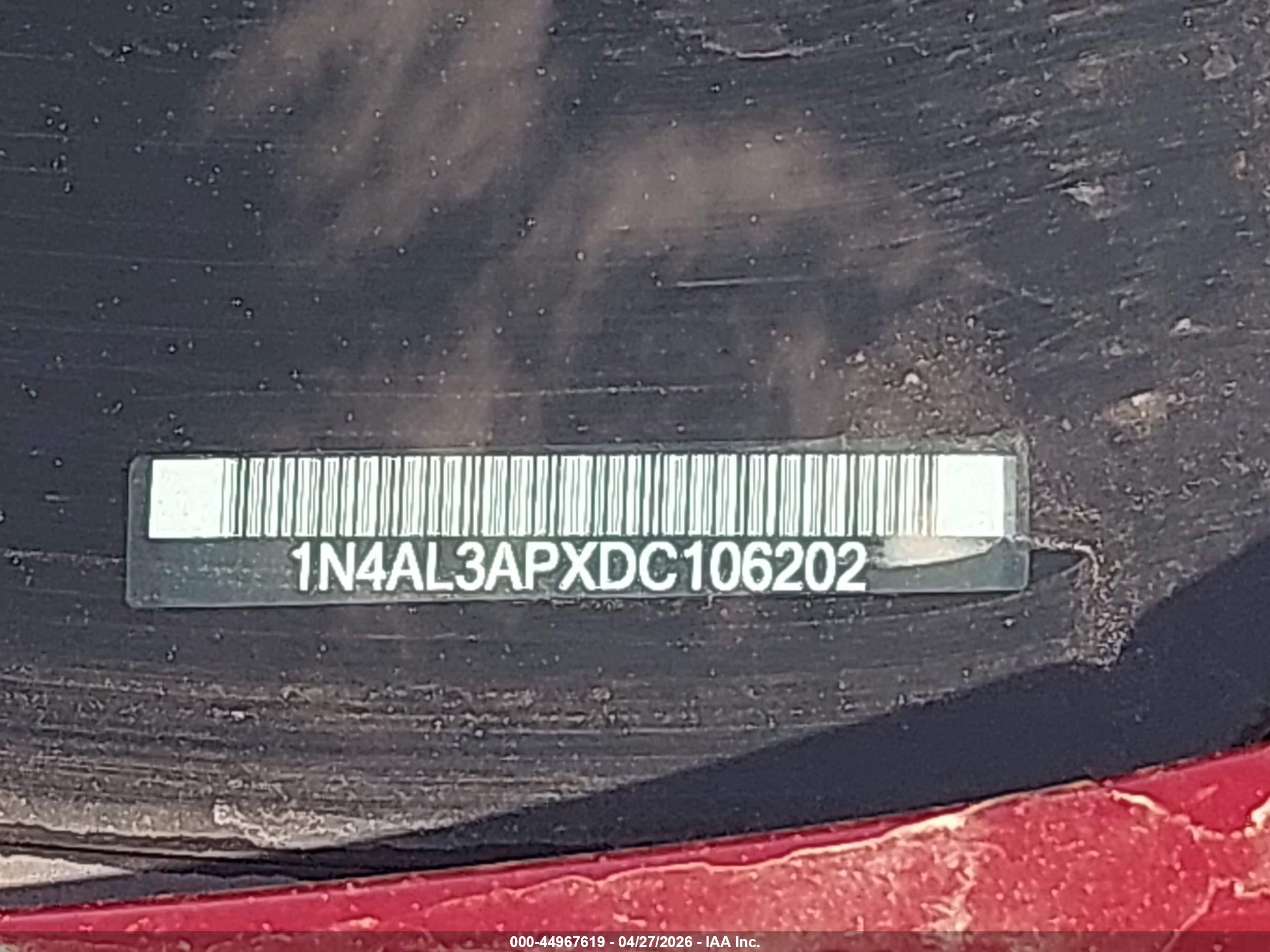 2013 Nissan Altima 2.5 Sv Maroon vin: 1N4AL3APXDC106202