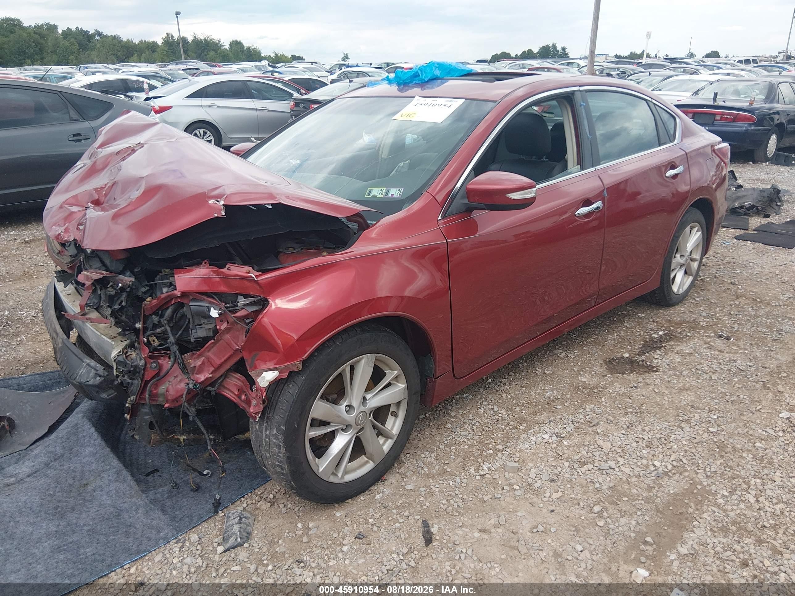 2013 Nissan Altima 2.5 Sl Red vin: 1N4AL3APXDC106426
