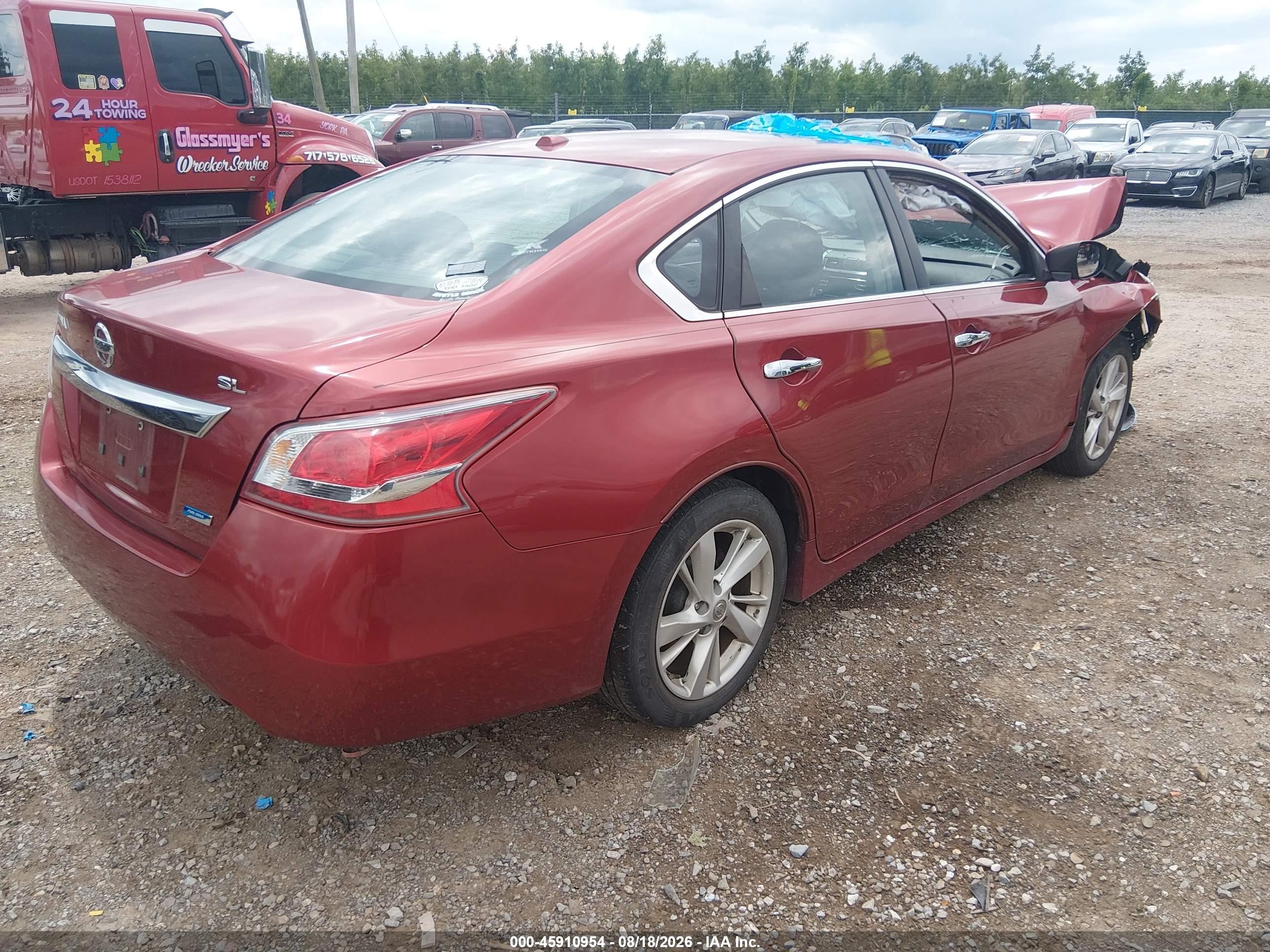 2013 Nissan Altima 2.5 Sl Red vin: 1N4AL3APXDC106426