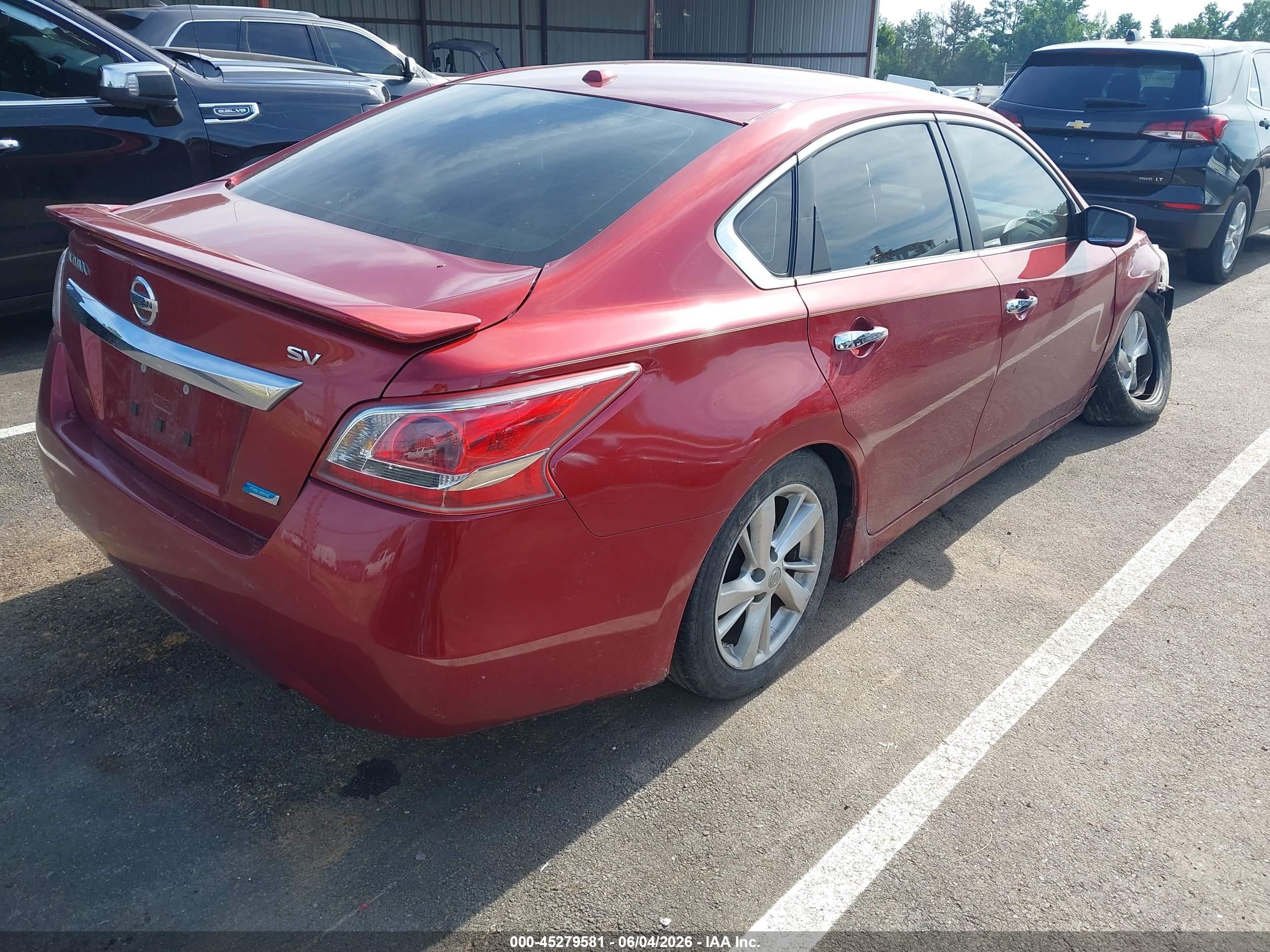 2013 Nissan Altima 2.5 Sv Burgundy vin: 1N4AL3APXDC165248