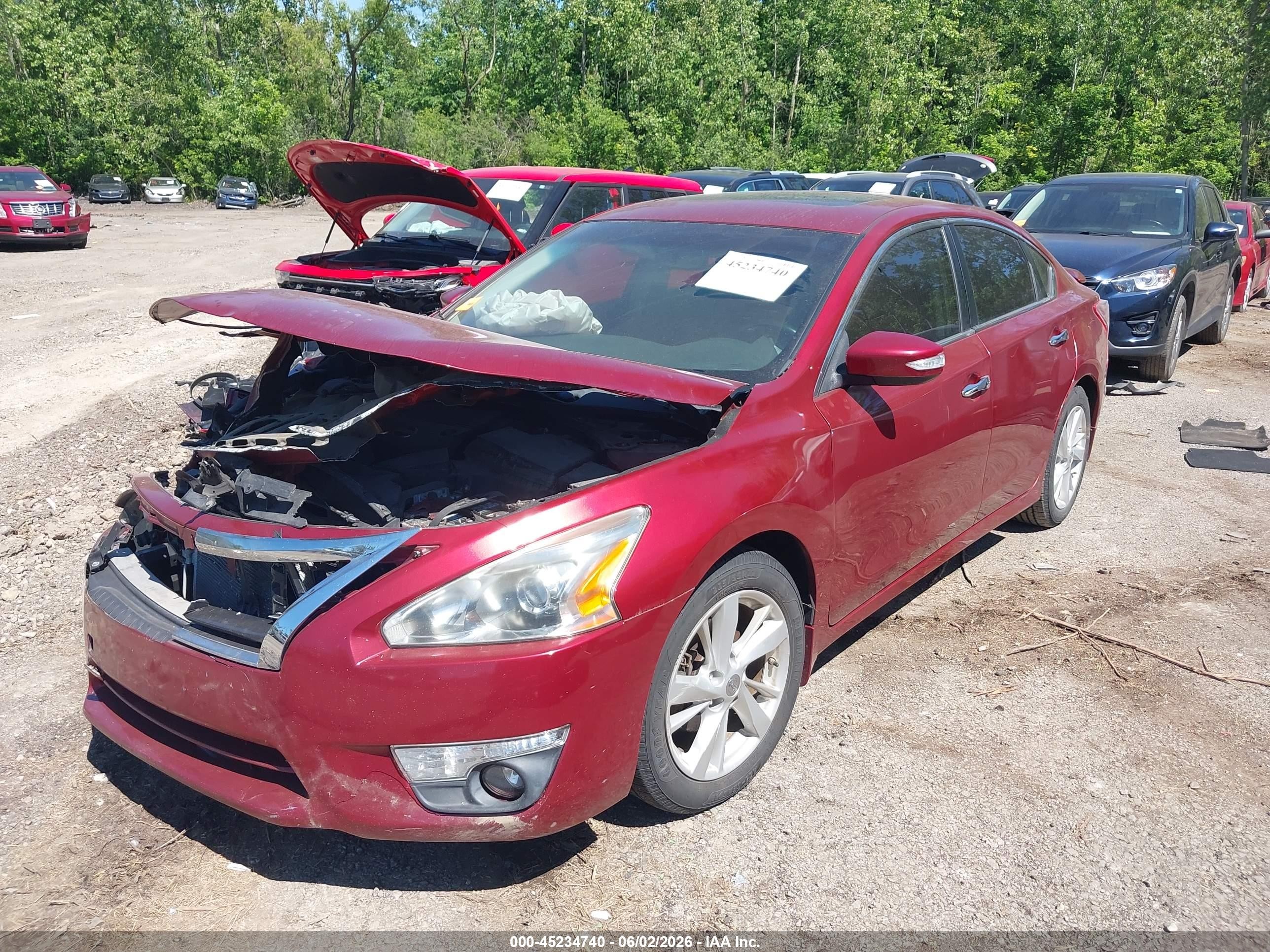 2013 Nissan Altima 2.5 Sv Red vin: 1N4AL3APXDC170546