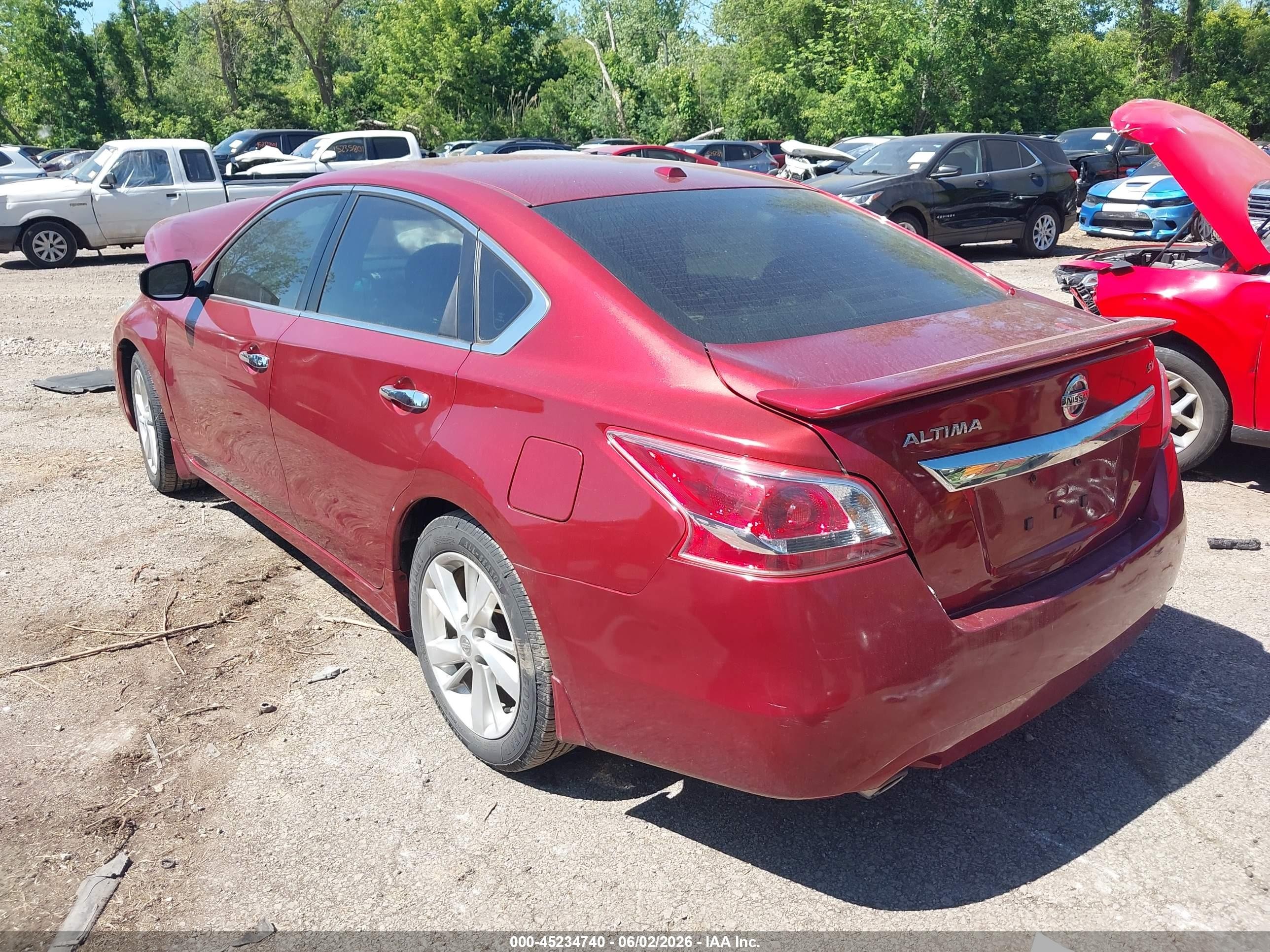 2013 Nissan Altima 2.5 Sv Red vin: 1N4AL3APXDC170546