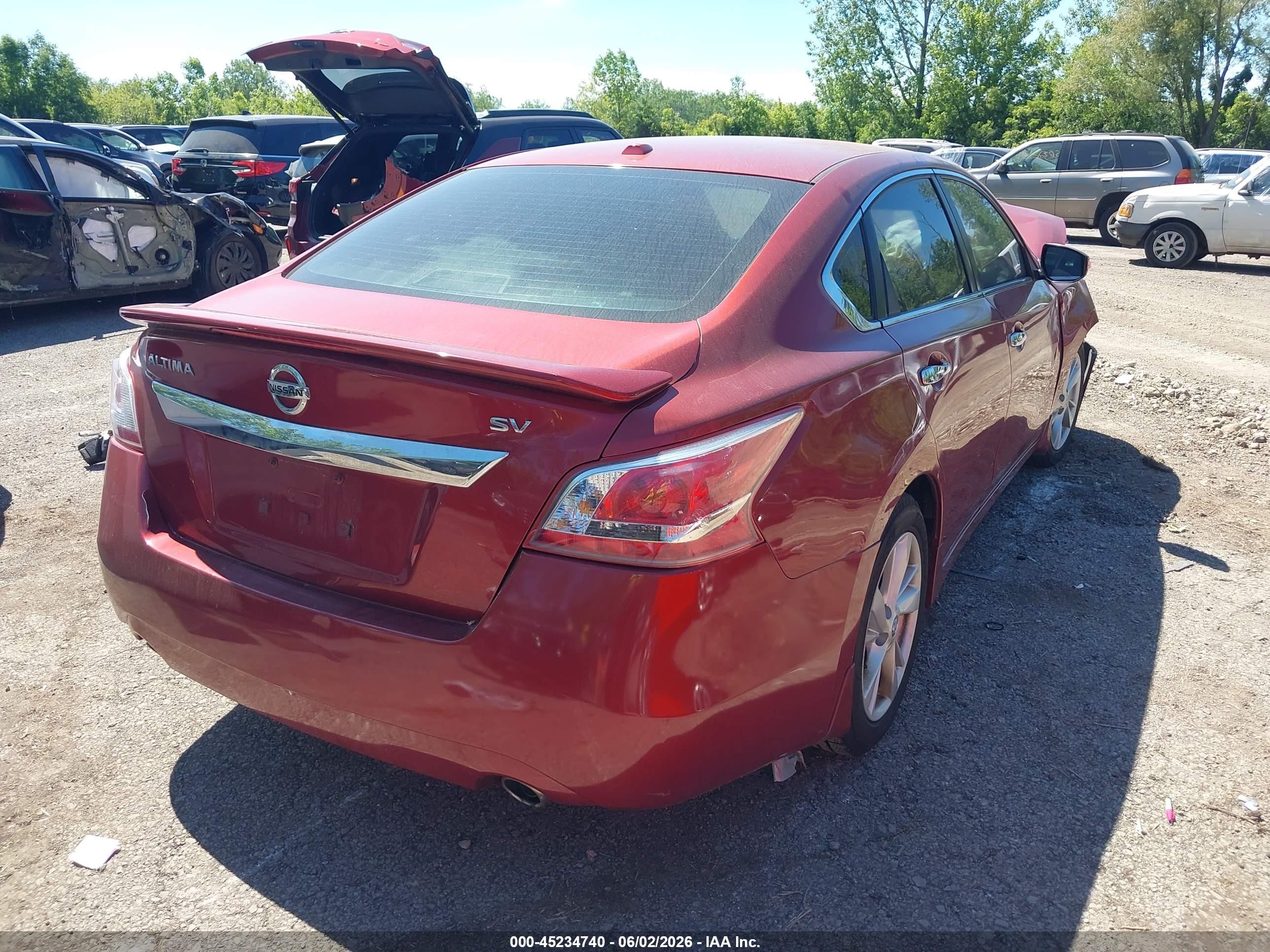 2013 Nissan Altima 2.5 Sv Red vin: 1N4AL3APXDC170546