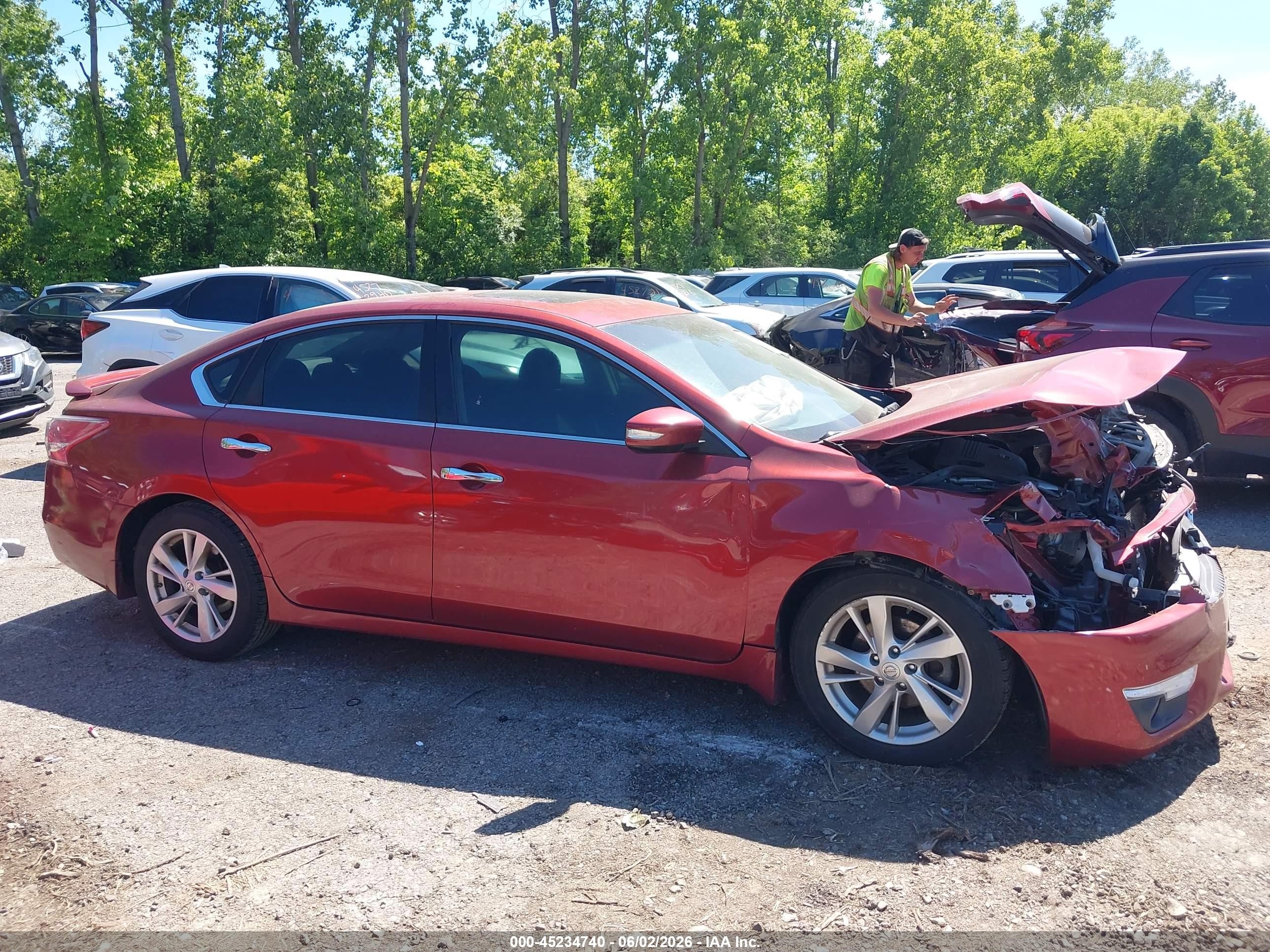 2013 Nissan Altima 2.5 Sv Red vin: 1N4AL3APXDC170546
