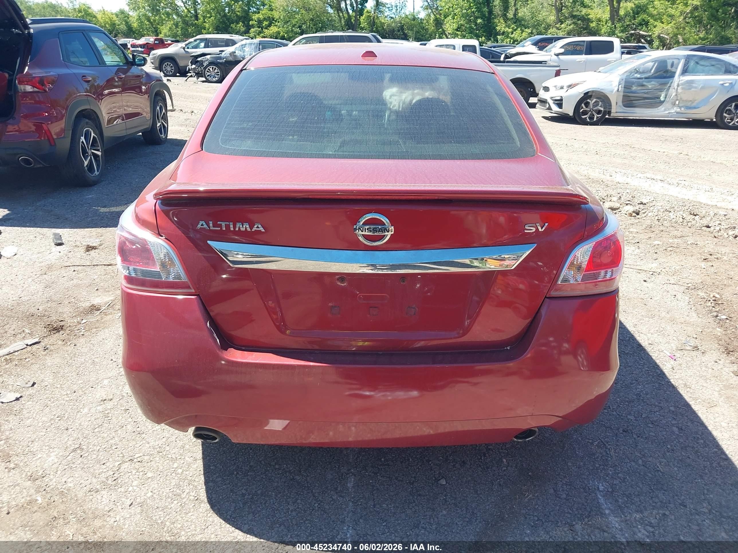 2013 Nissan Altima 2.5 Sv Red vin: 1N4AL3APXDC170546