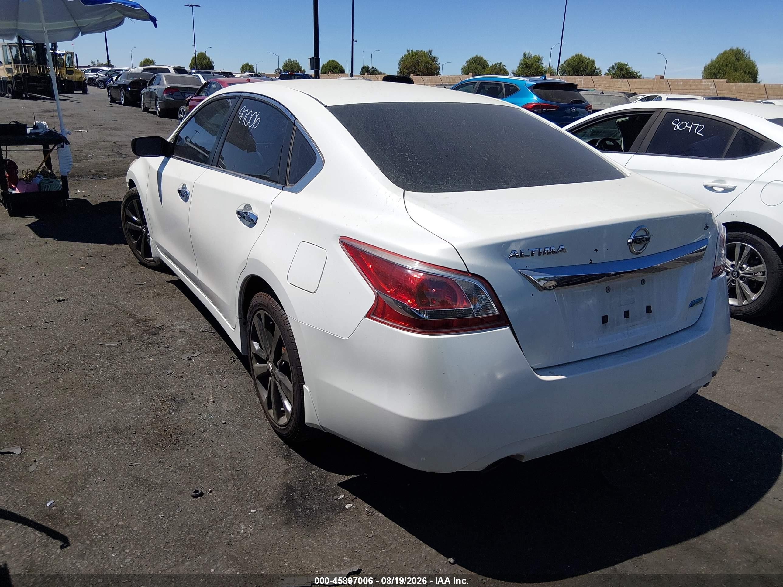2013 Nissan Altima 2.5 S White vin: 1N4AL3APXDC172295