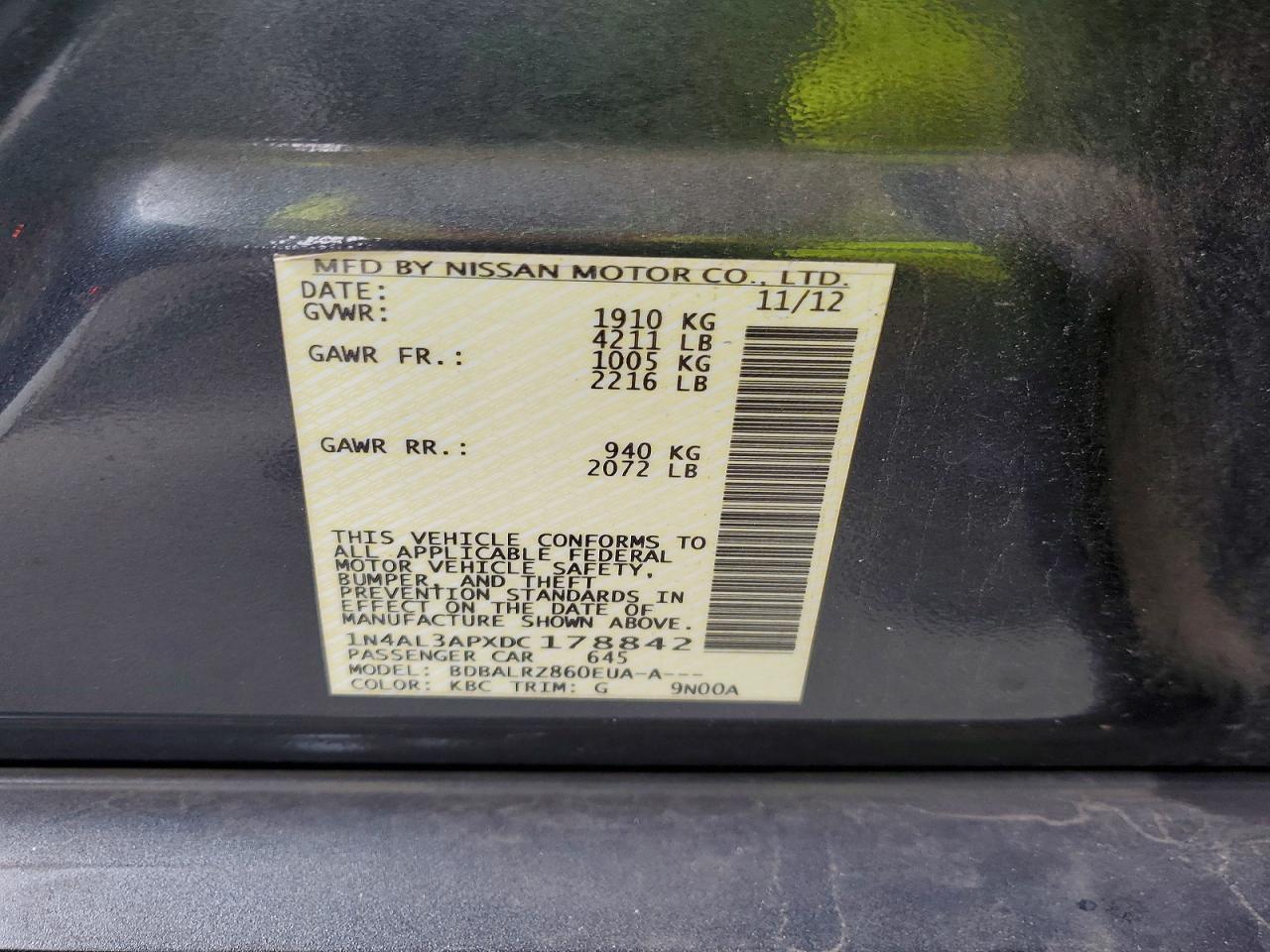 2013 Nissan Altima 2.5 Gray vin: 1N4AL3APXDC178842