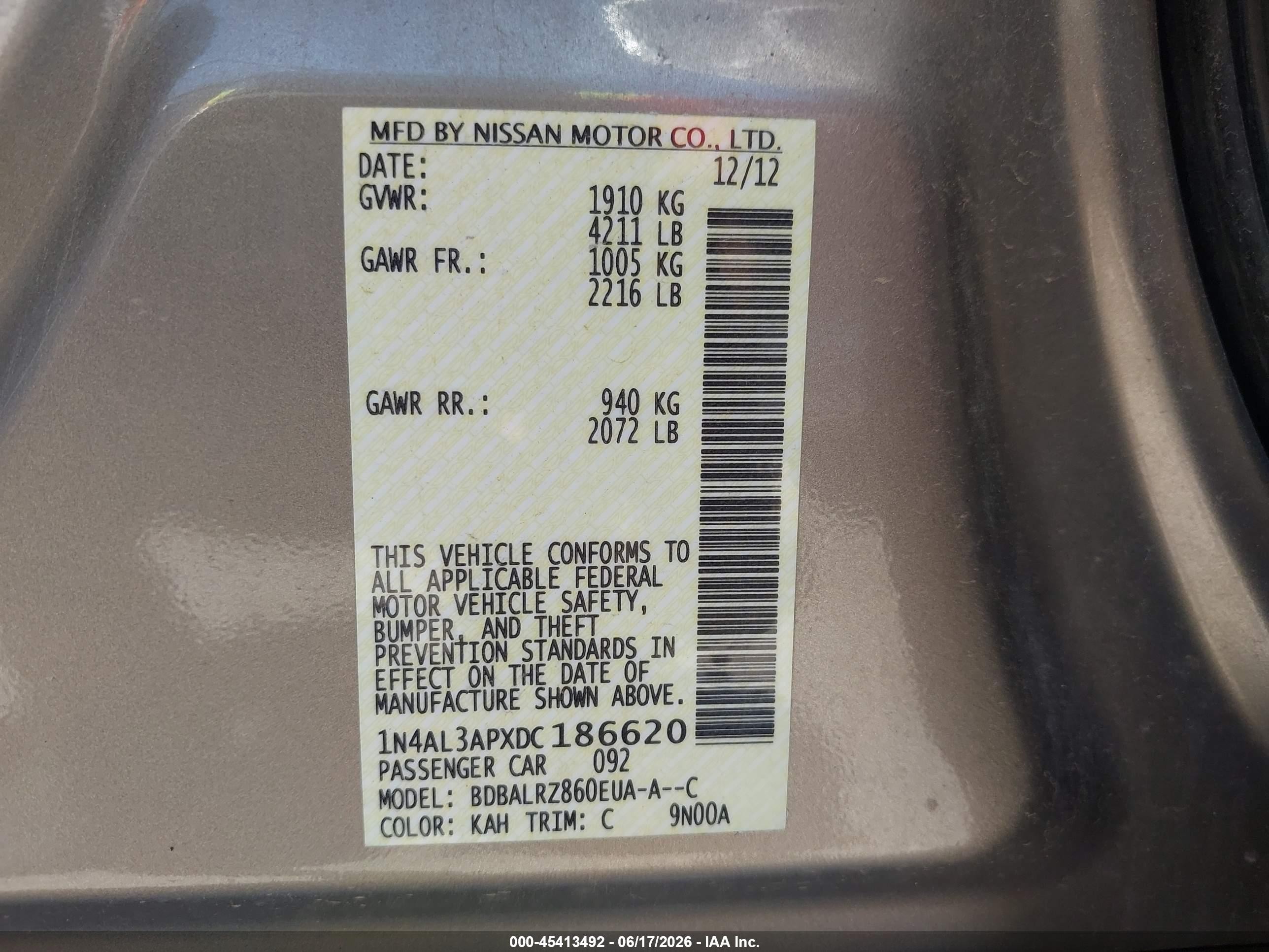 2013 Nissan Altima 2.5 S Brown vin: 1N4AL3APXDC186620