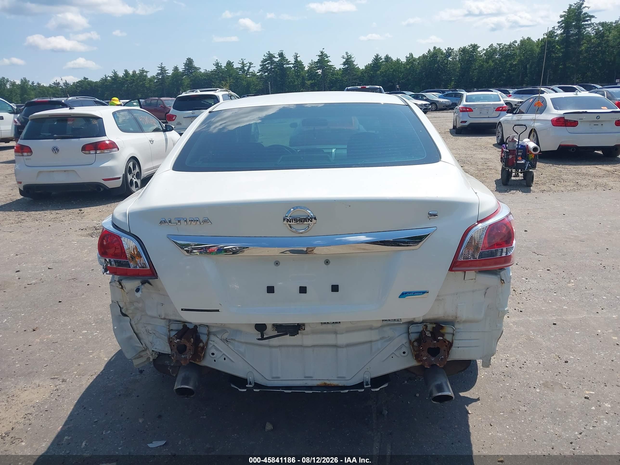 2013 Nissan Altima 2.5 S White vin: 1N4AL3APXDC187878