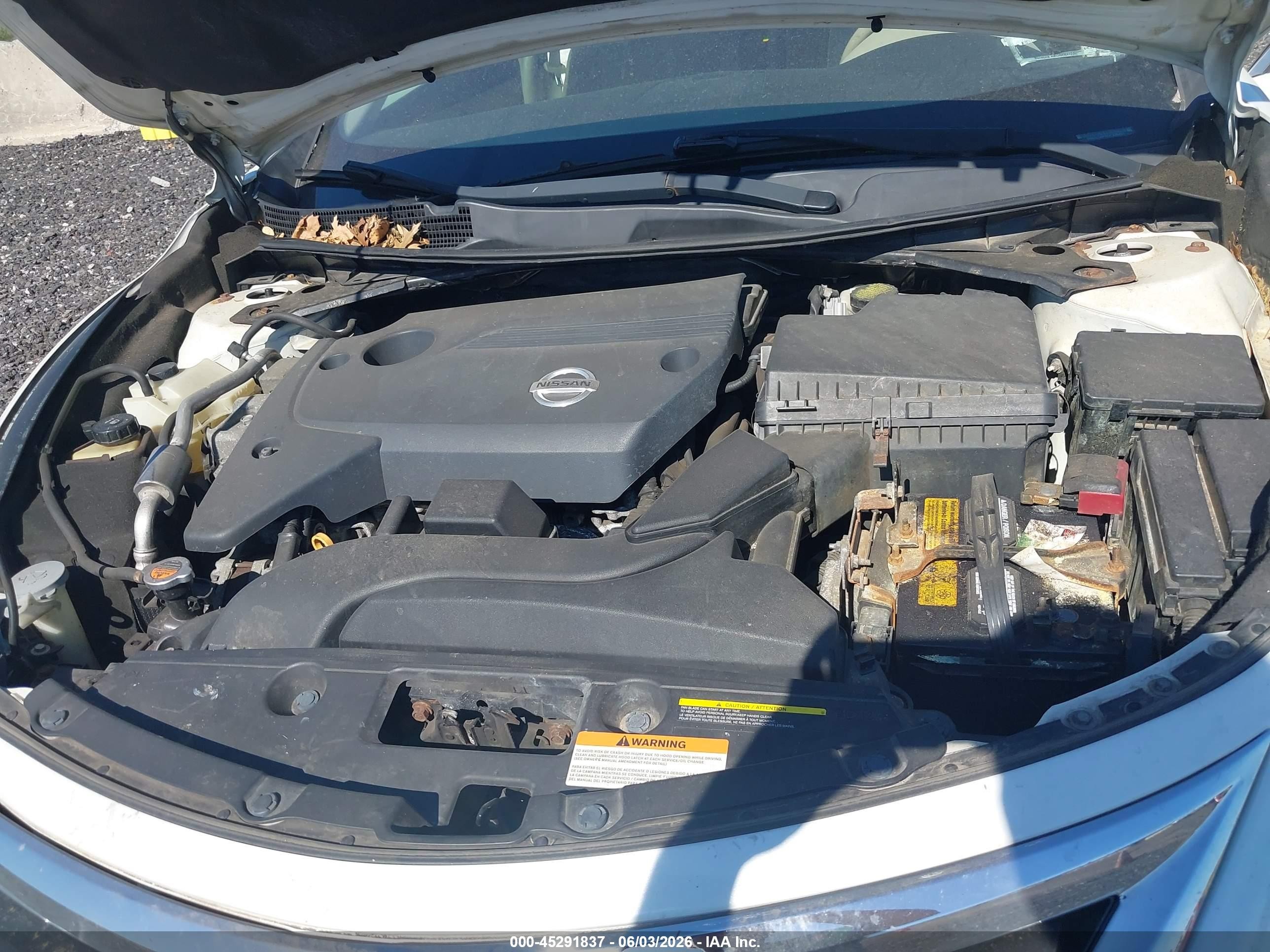 2013 Nissan Altima 2.5 Sl White vin: 1N4AL3APXDC239493