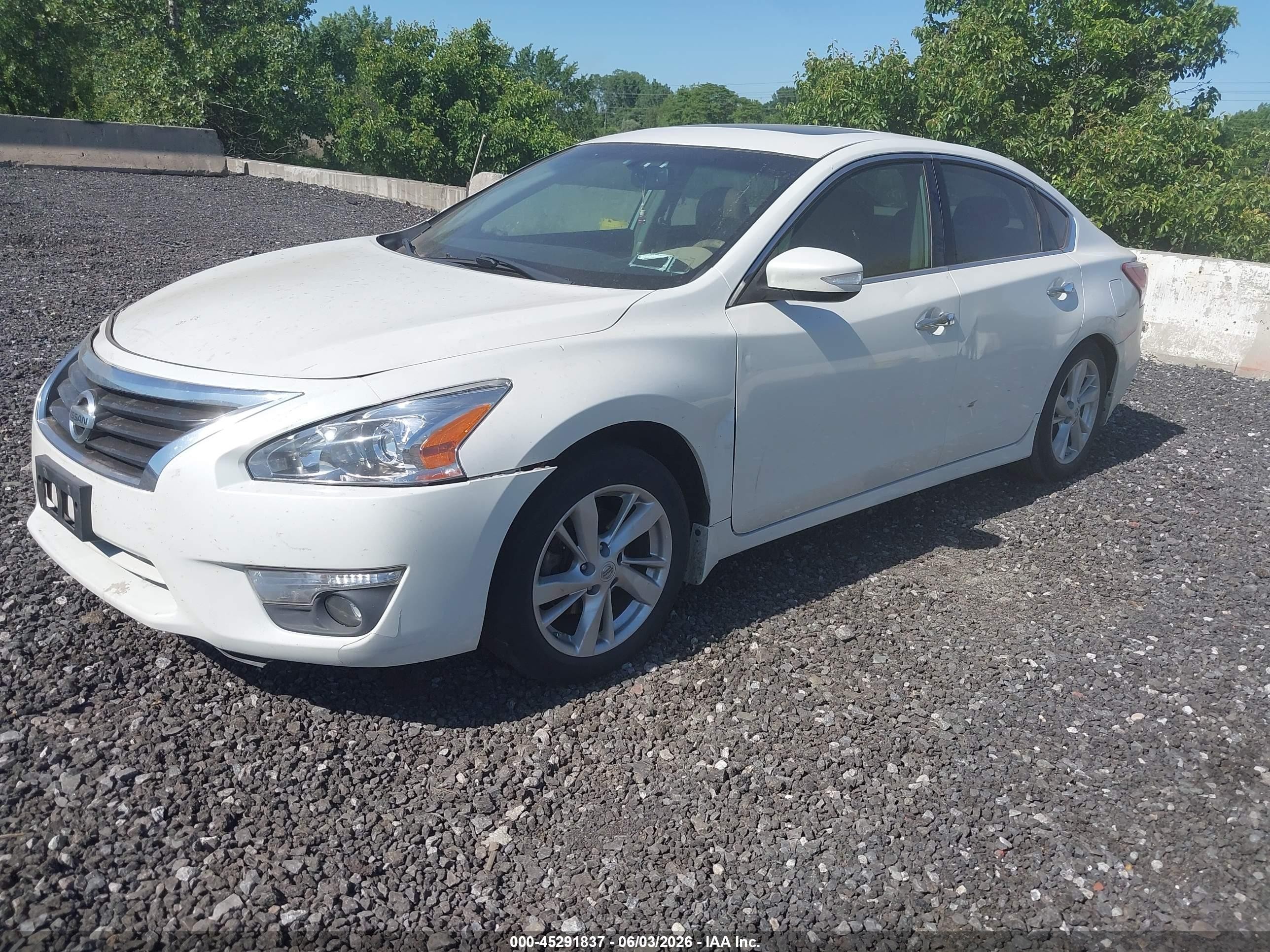 2013 Nissan Altima 2.5 Sl White vin: 1N4AL3APXDC239493
