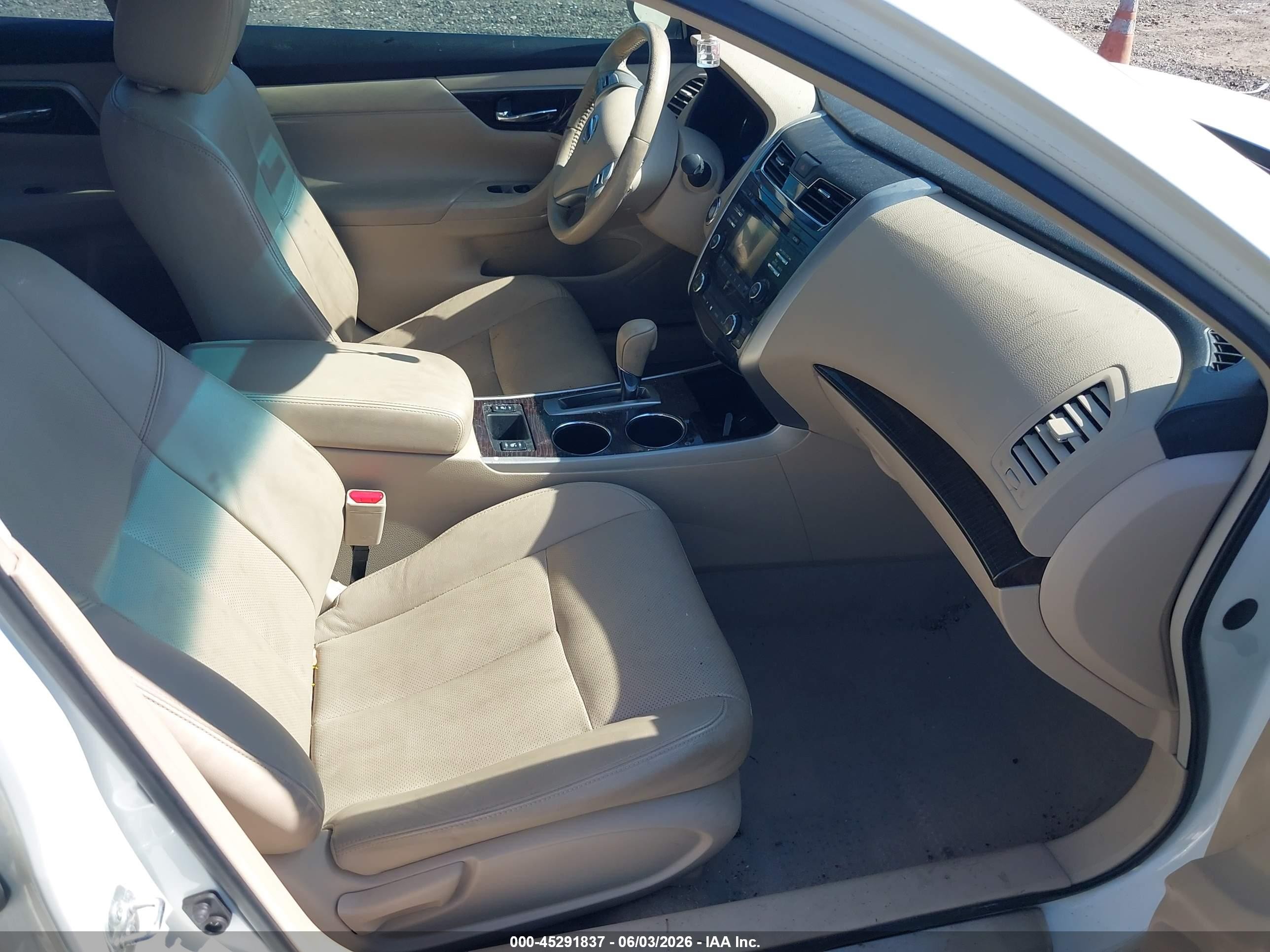 2013 Nissan Altima 2.5 Sl White vin: 1N4AL3APXDC239493