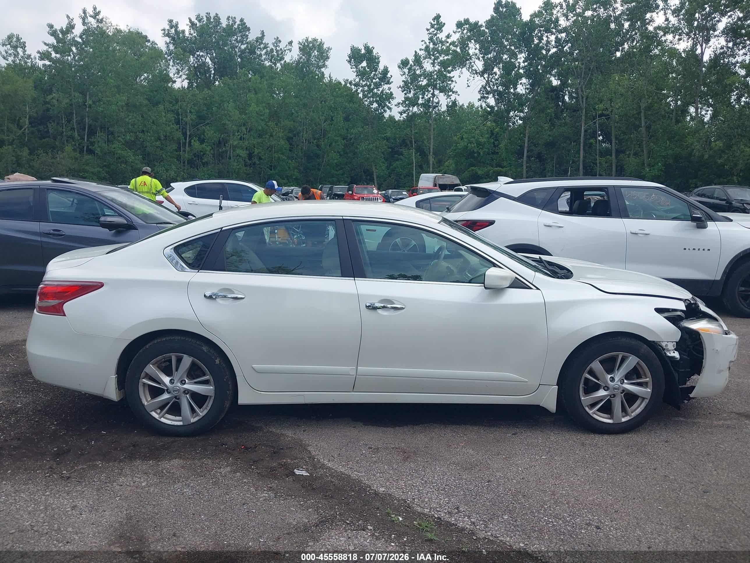 2013 Nissan Altima 2.5 Sv White vin: 1N4AL3APXDC281081