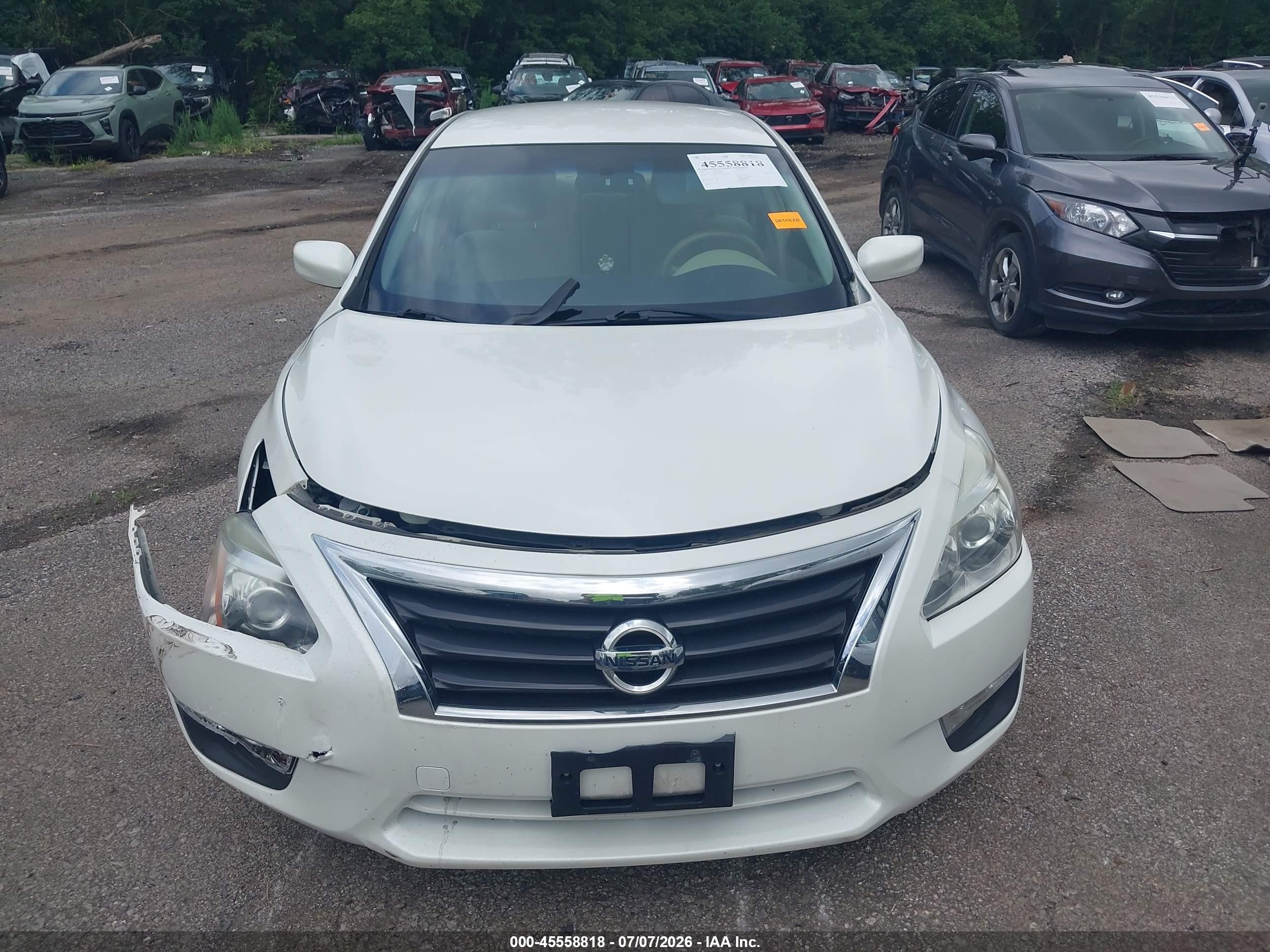 2013 Nissan Altima 2.5 Sv White vin: 1N4AL3APXDC281081