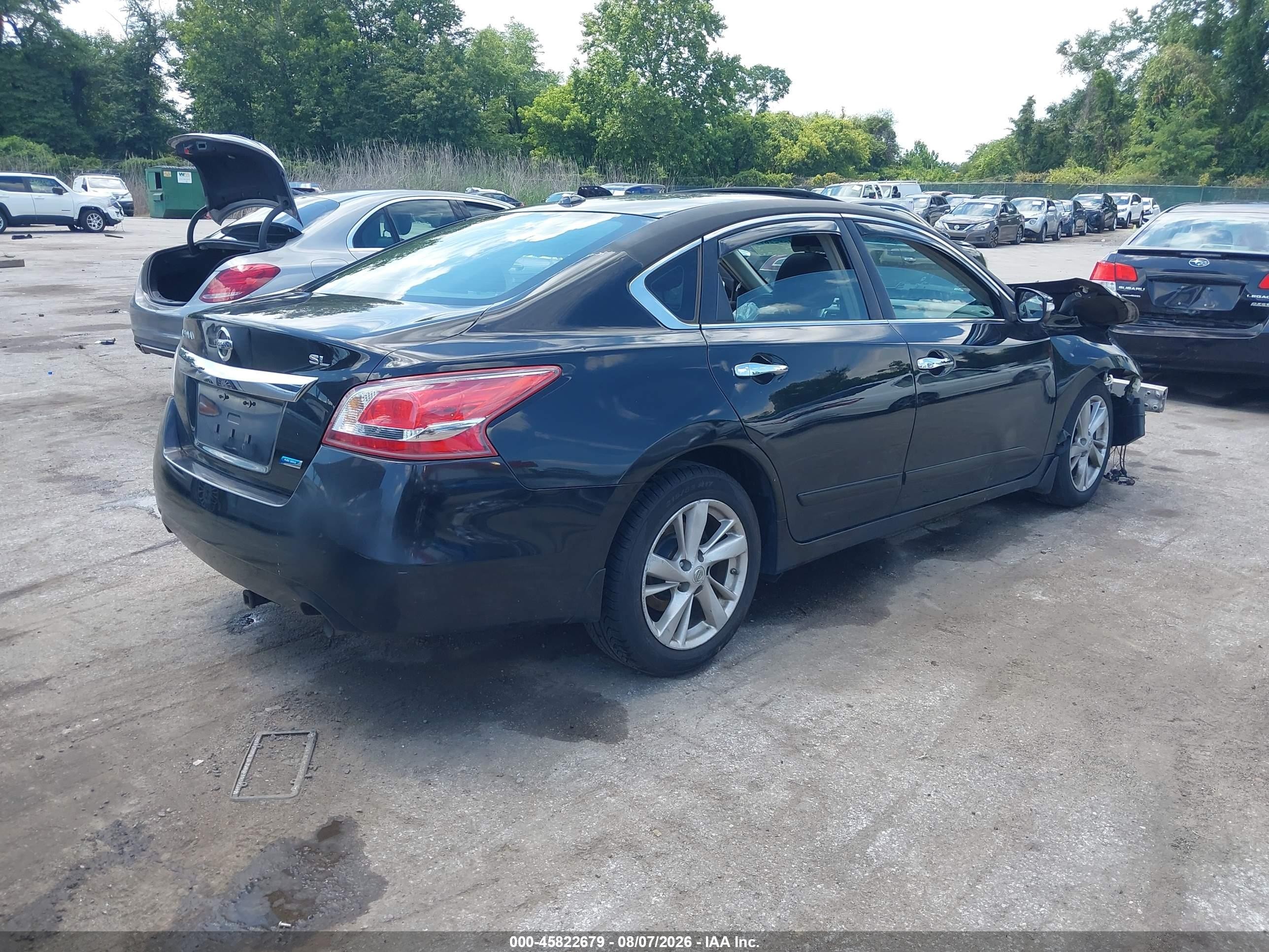 2013 Nissan Altima 2.5 Sl Black vin: 1N4AL3APXDC283400