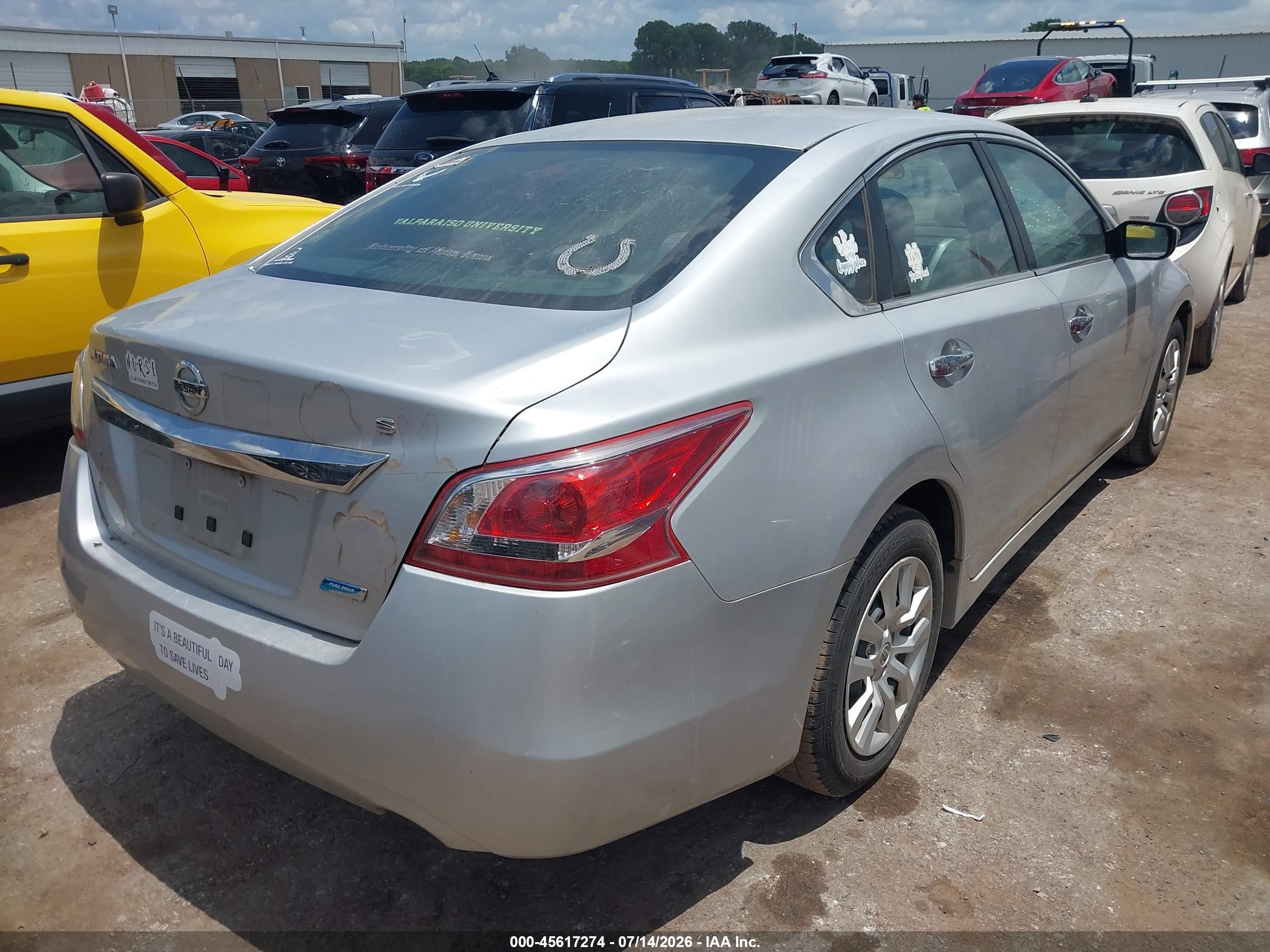 2013 Nissan Altima 2.5 S Серебряный vin: 1N4AL3APXDC285017