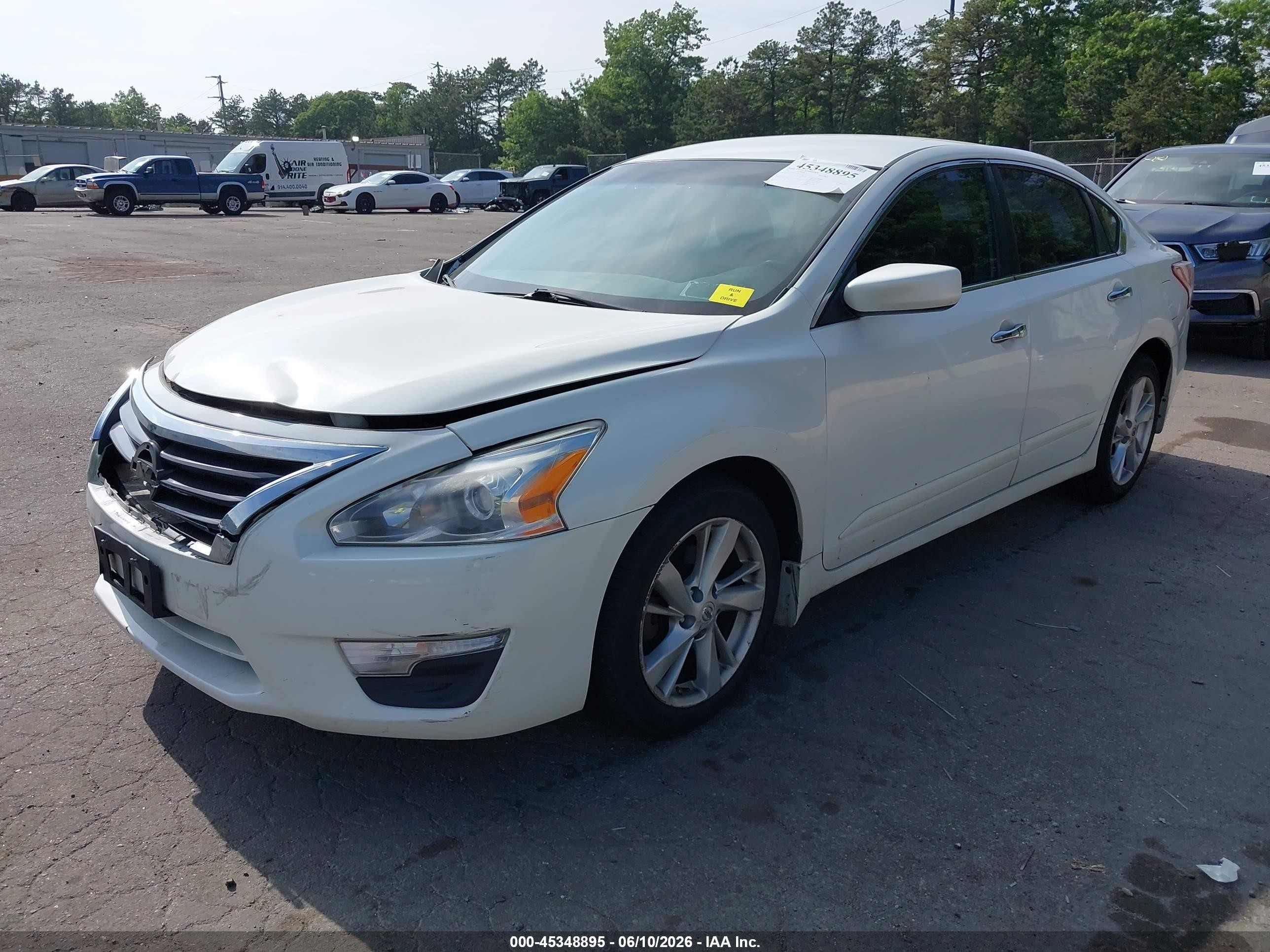 2013 Nissan Altima 2.5 Sv White vin: 1N4AL3APXDC296521