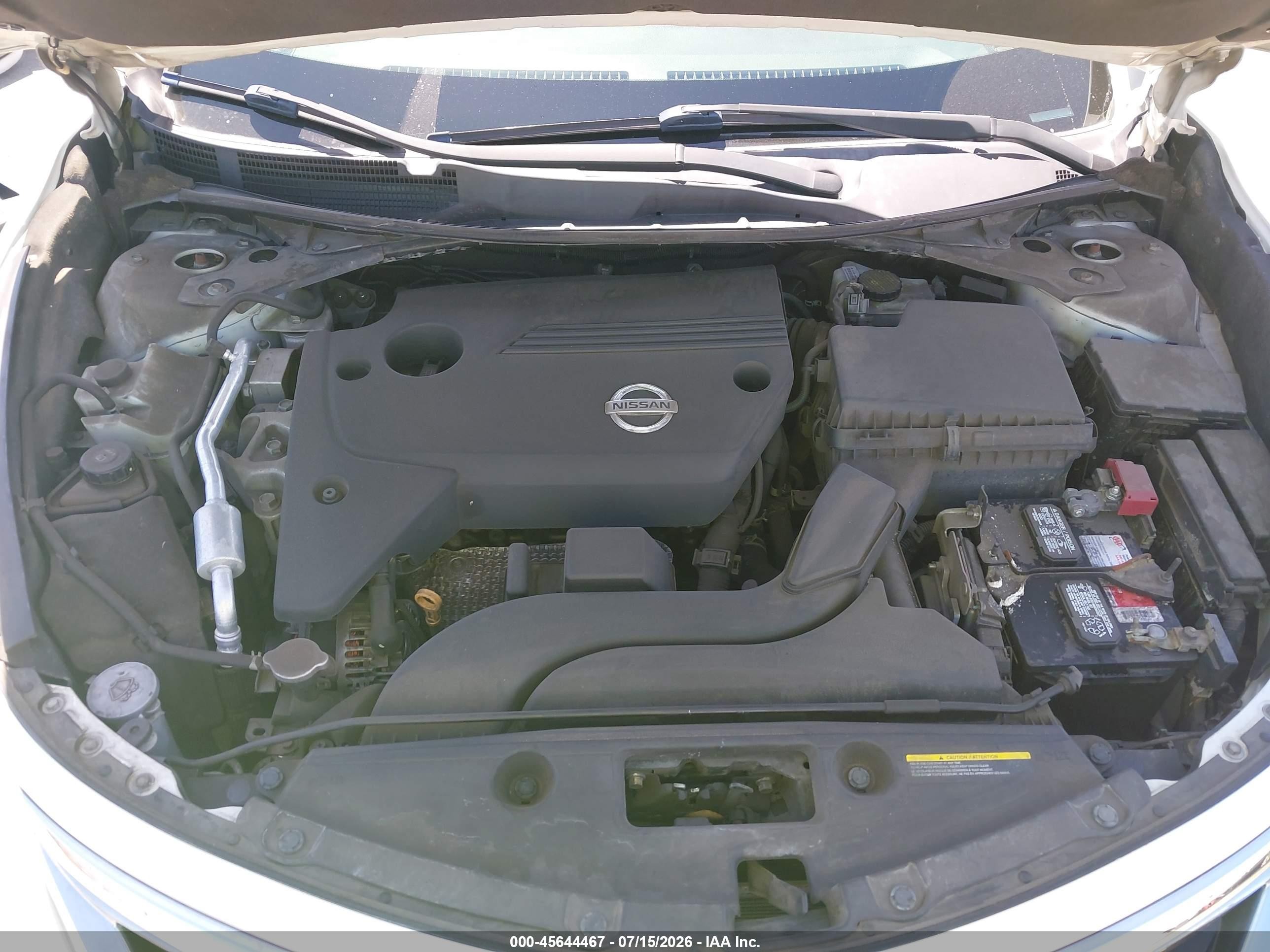 2013 Nissan Altima 2.5 S White vin: 1N4AL3APXDN488056