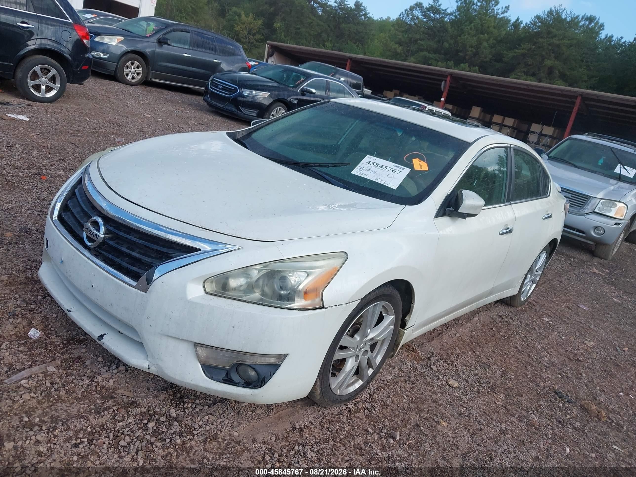 2013 Nissan Altima 2.5 Sl White vin: 1N4AL3APXDN528667