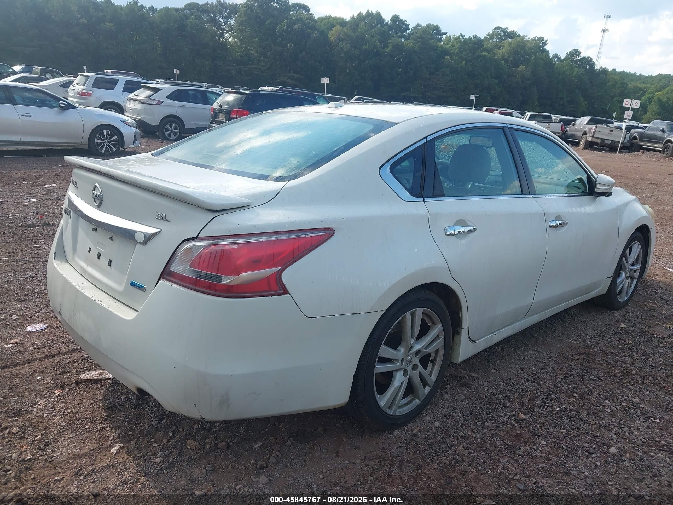 2013 Nissan Altima 2.5 Sl White vin: 1N4AL3APXDN528667