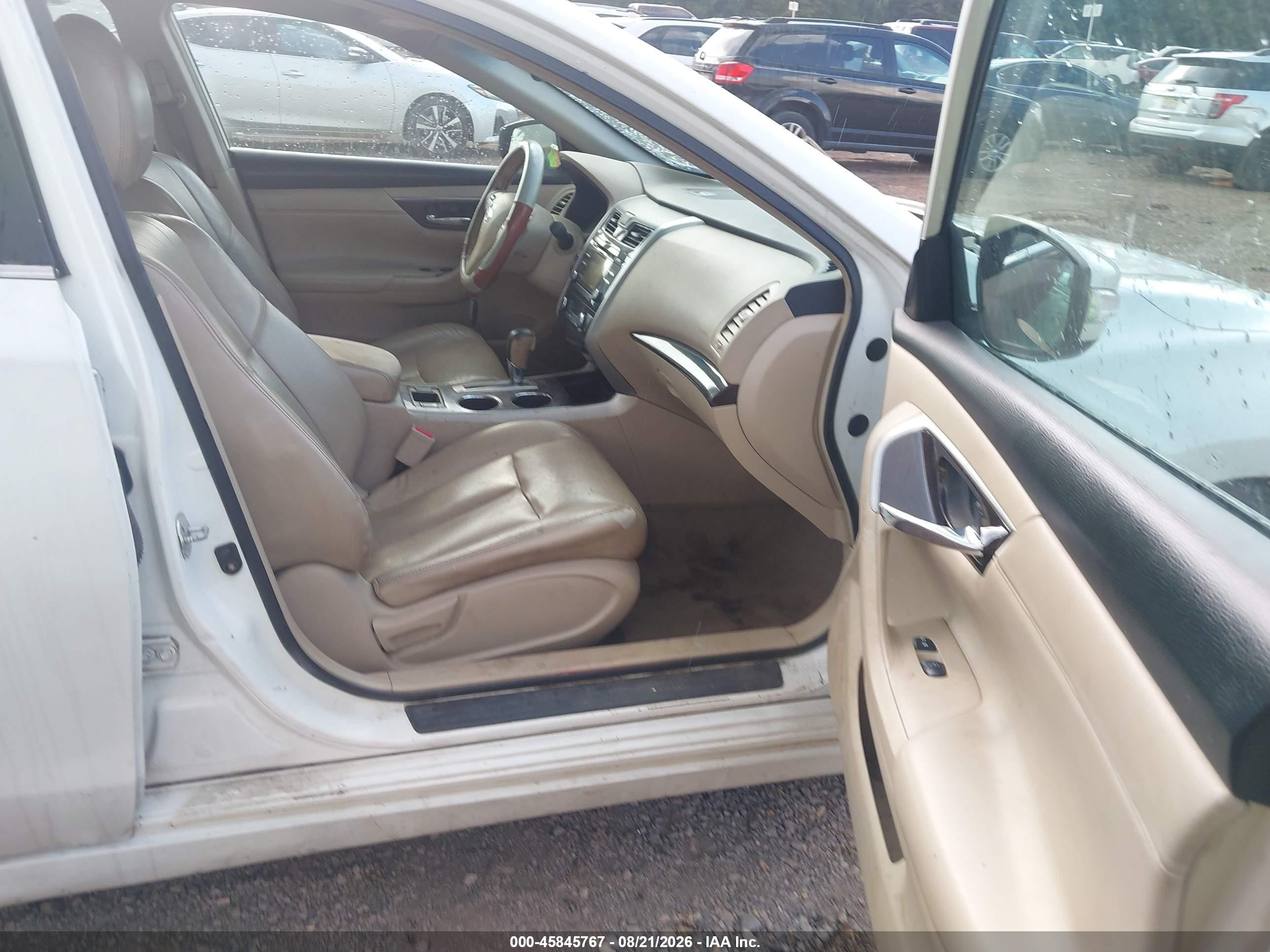 2013 Nissan Altima 2.5 Sl White vin: 1N4AL3APXDN528667