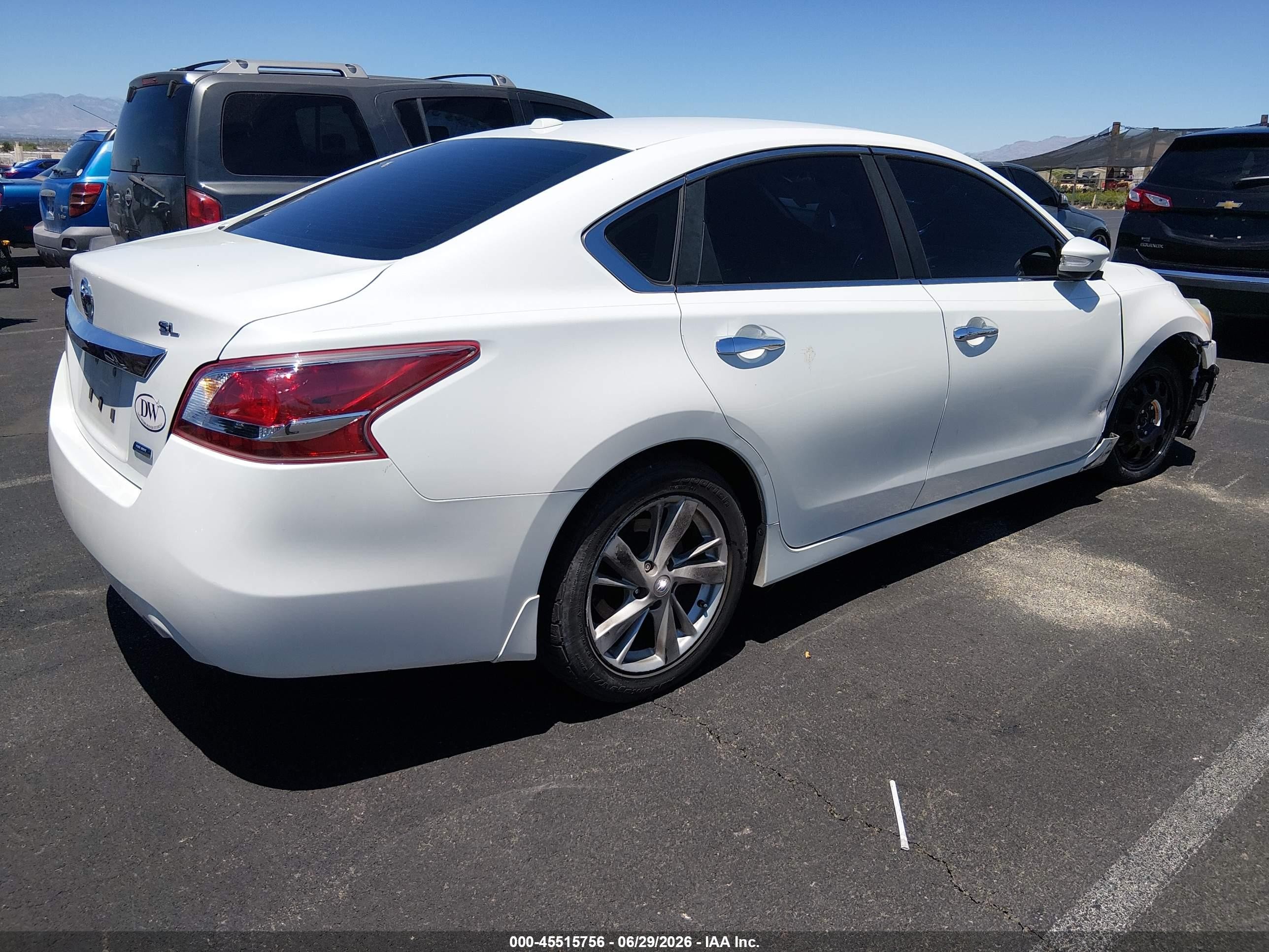 2013 Nissan Altima 2.5 Sl White vin: 1N4AL3APXDN530838