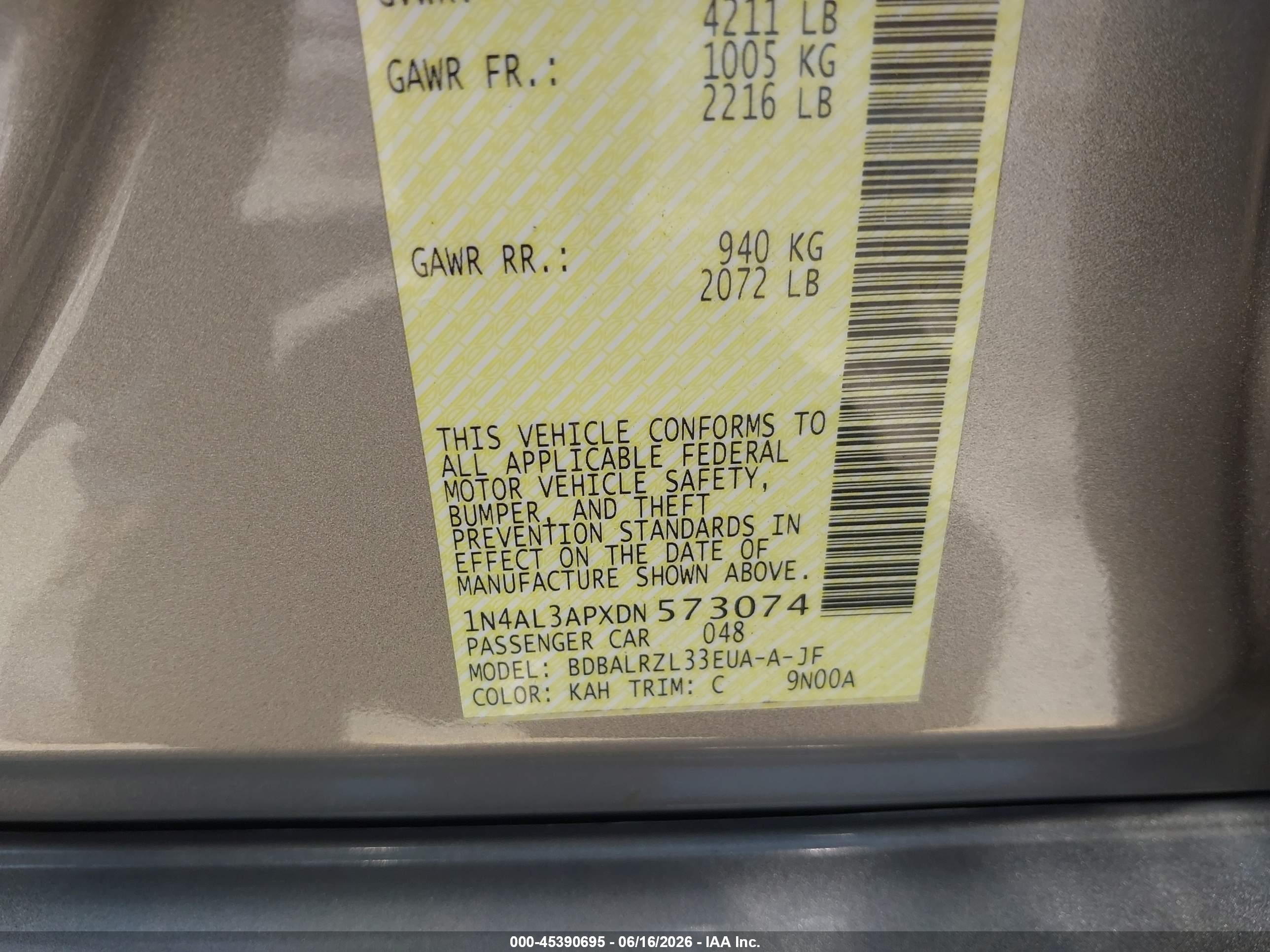 2013 Nissan Altima 2.5 S Gold vin: 1N4AL3APXDN573074