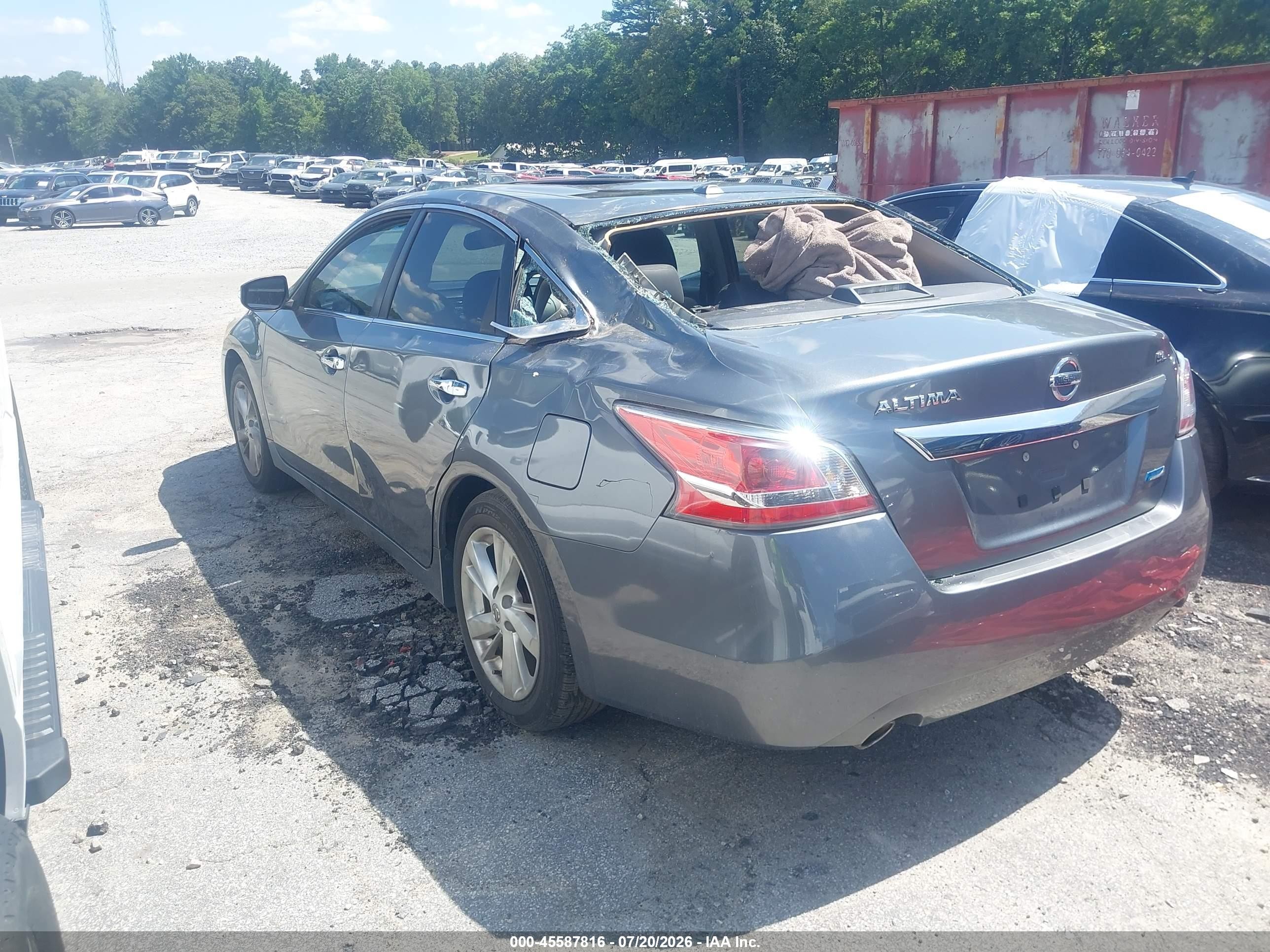 2014 Nissan Altima 2.5 Sl Gray vin: 1N4AL3APXEC113961