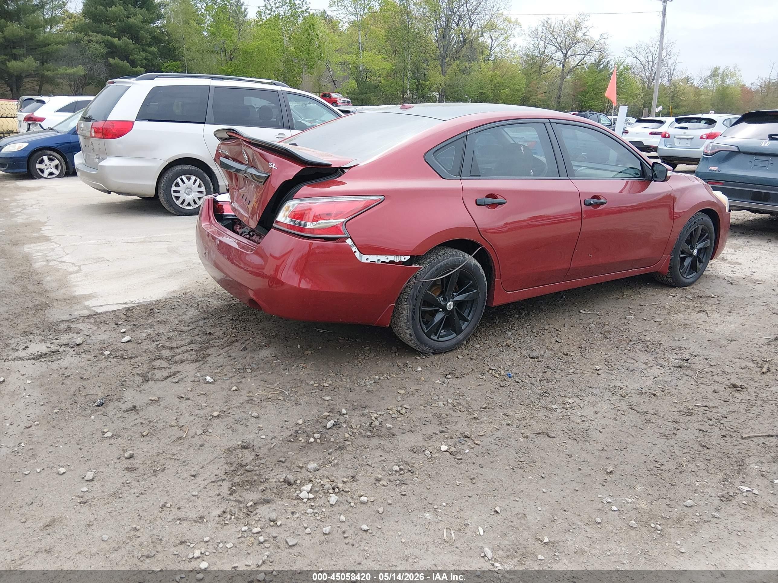 2014 Nissan Altima 2.5 Sl Burgundy vin: 1N4AL3APXEC135233