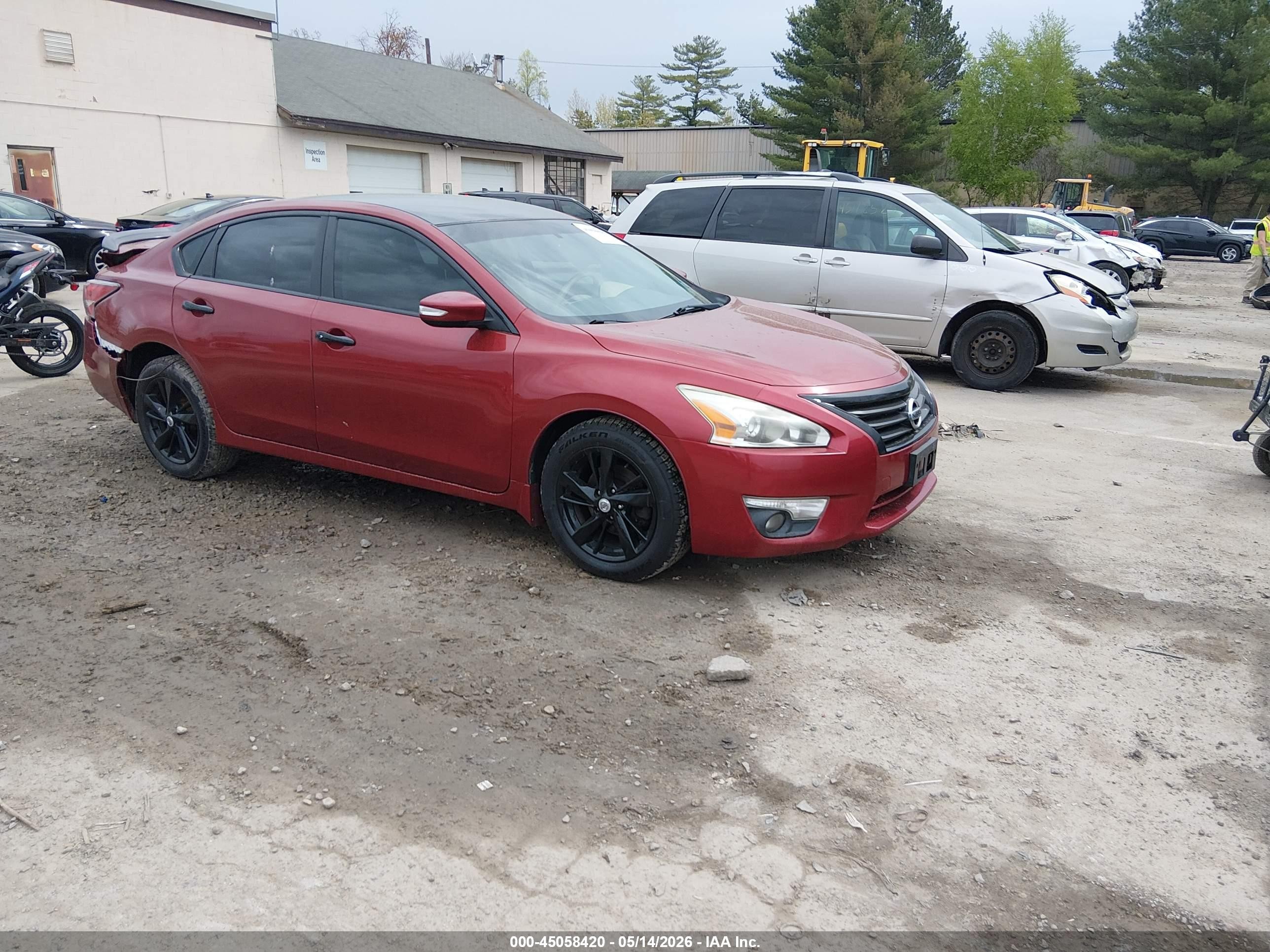 2014 Nissan Altima 2.5 Sl Бордовый vin: 1N4AL3APXEC135233