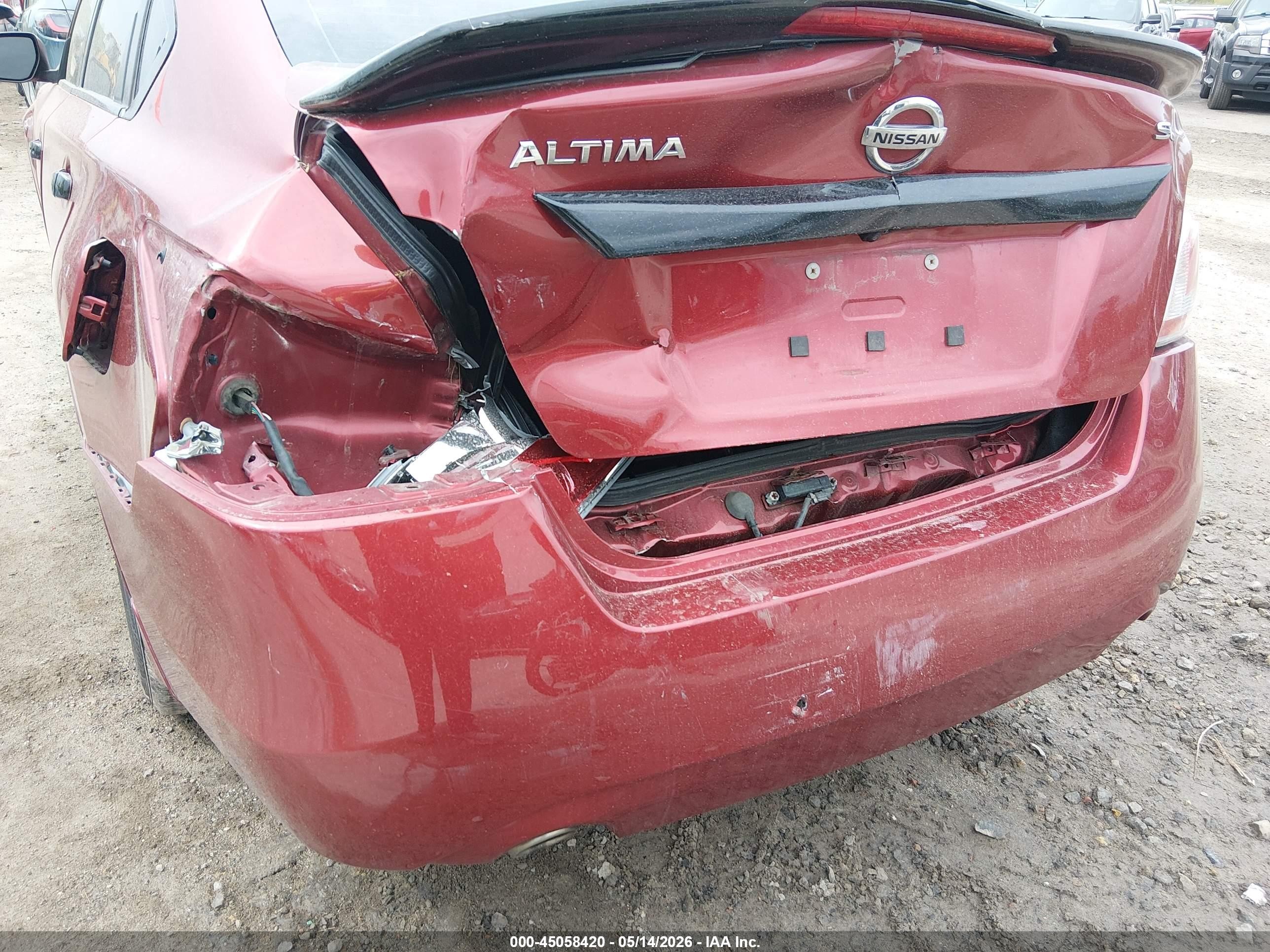 2014 Nissan Altima 2.5 Sl Burgundy vin: 1N4AL3APXEC135233