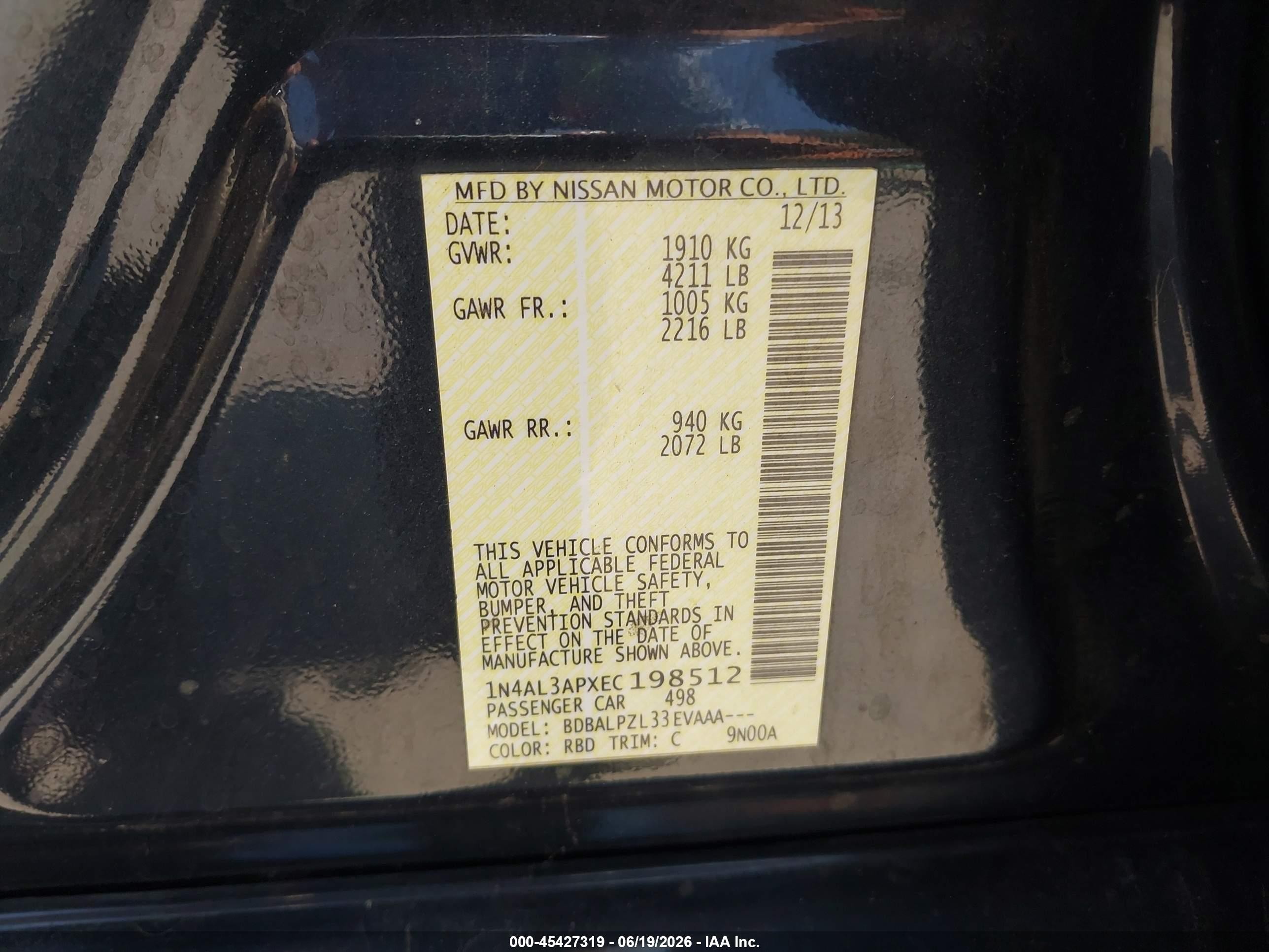 2014 Nissan Altima 2.5 Gray vin: 1N4AL3APXEC198512