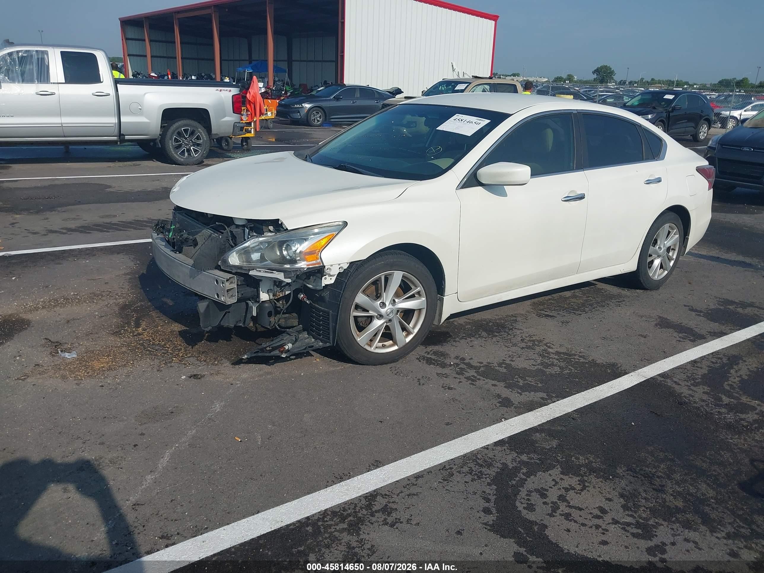 2014 Nissan Altima 2.5 Sv White vin: 1N4AL3APXEC901557