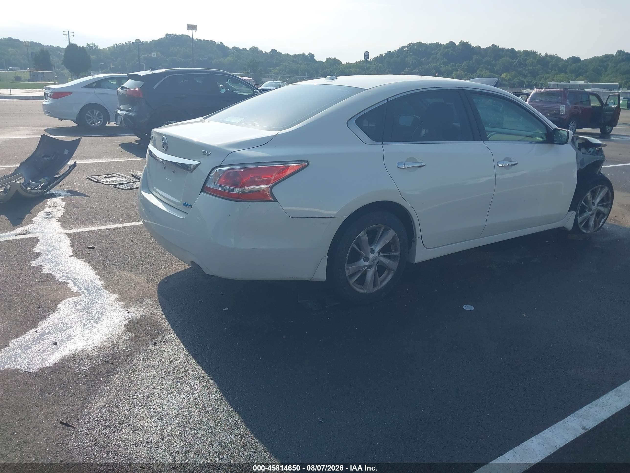 2014 Nissan Altima 2.5 Sv White vin: 1N4AL3APXEC901557