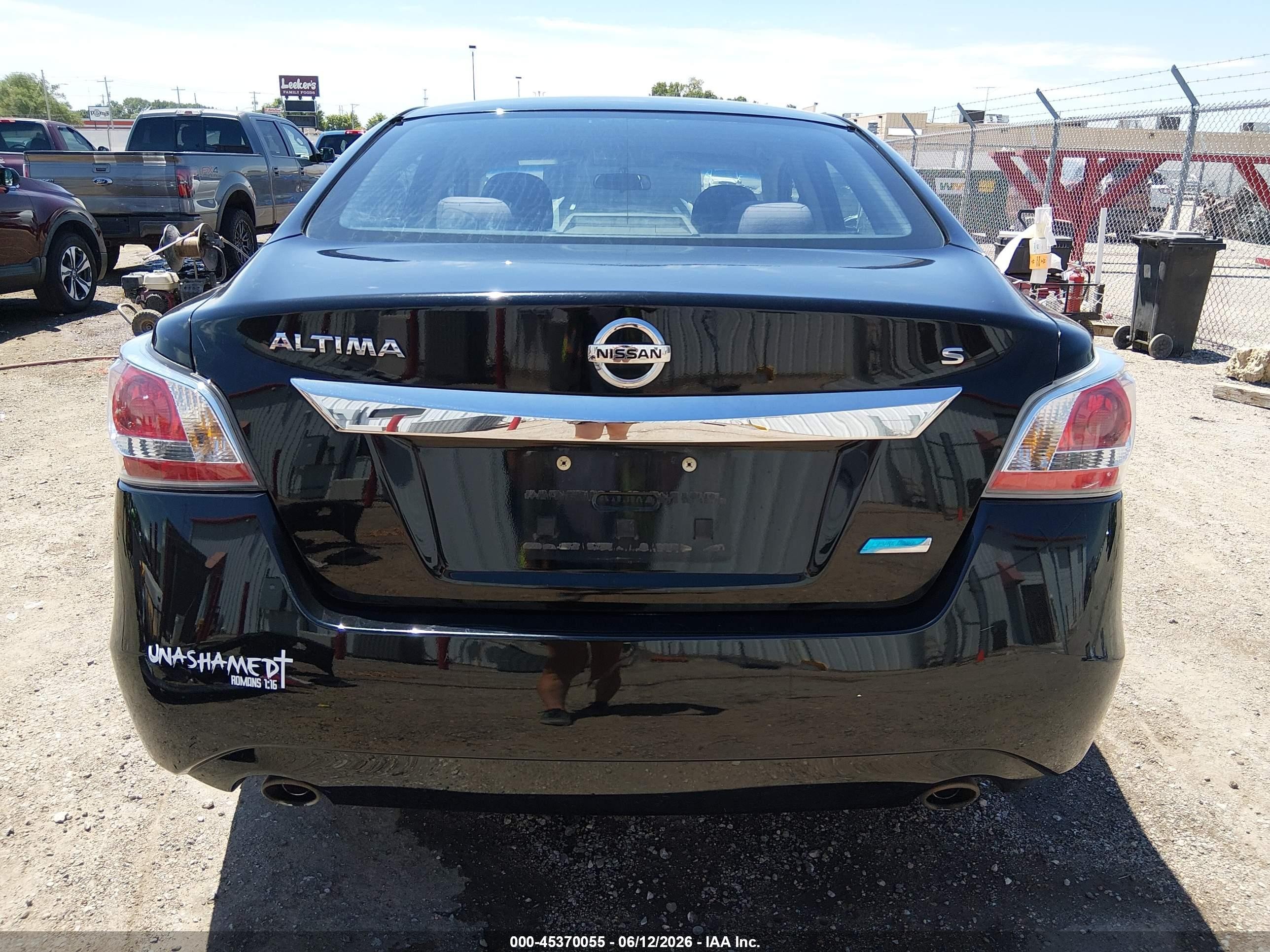 2014 Nissan Altima 2.5 S Black vin: 1N4AL3APXEN208430