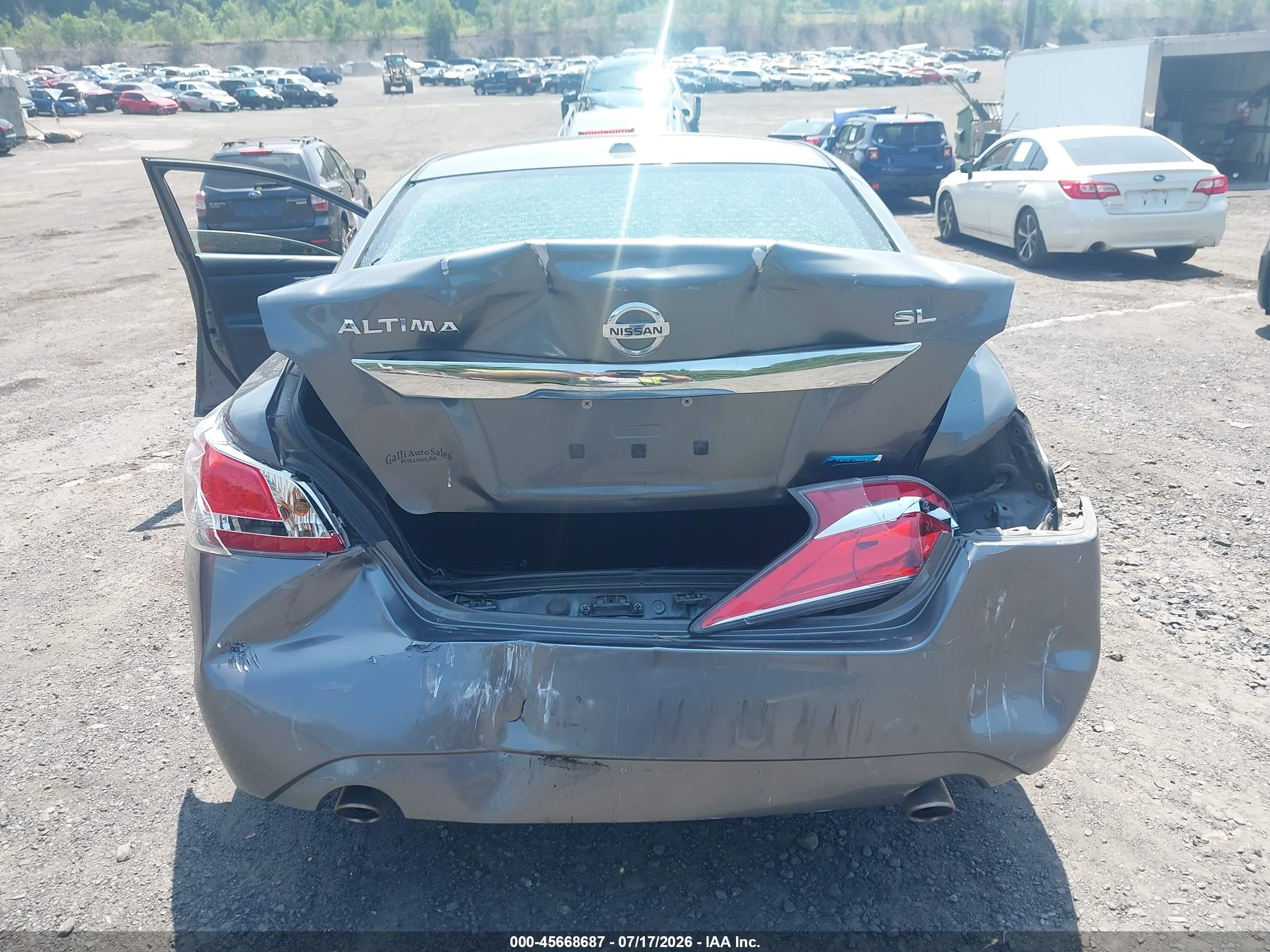 2014 Nissan Altima 2.5 Sl Gray vin: 1N4AL3APXEN226619