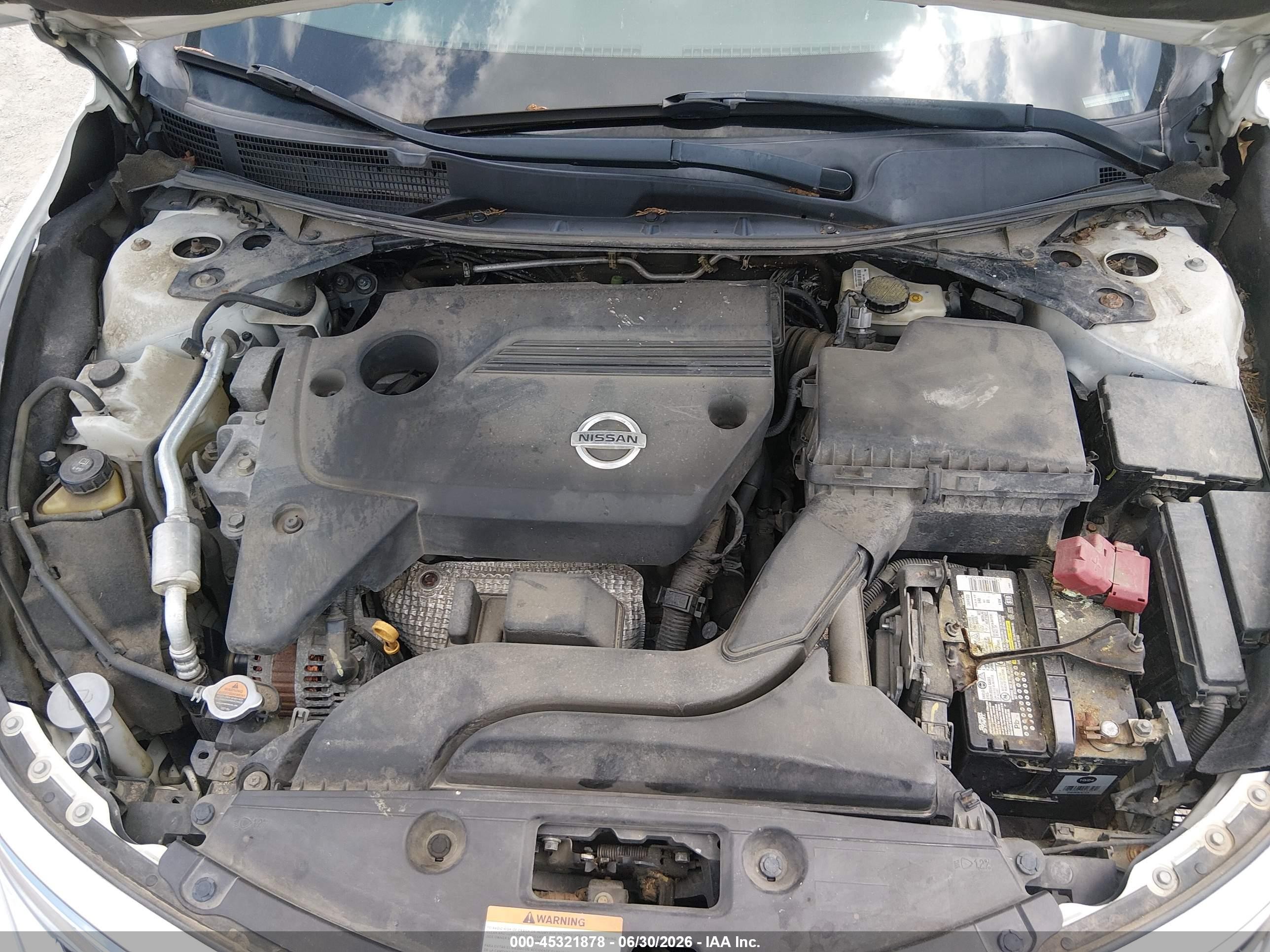 2014 Nissan Altima 2.5 S White vin: 1N4AL3APXEN356514