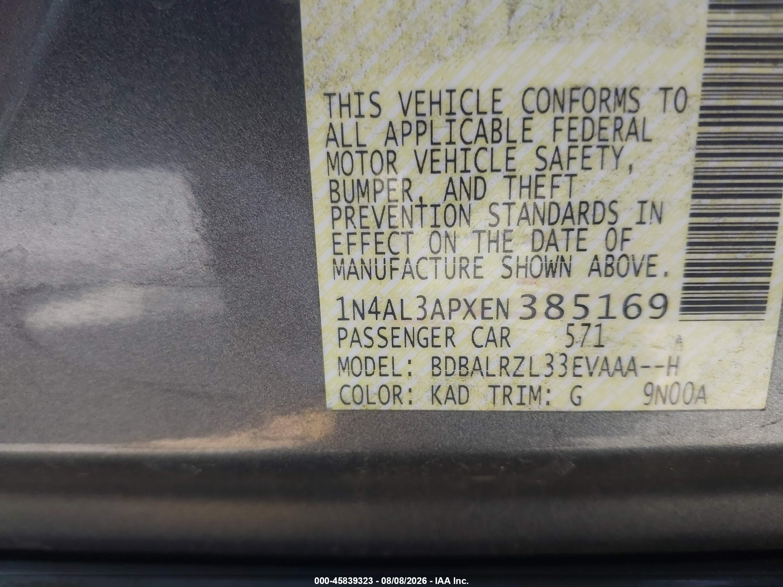 2014 Nissan Altima 2.5 S Gray vin: 1N4AL3APXEN385169