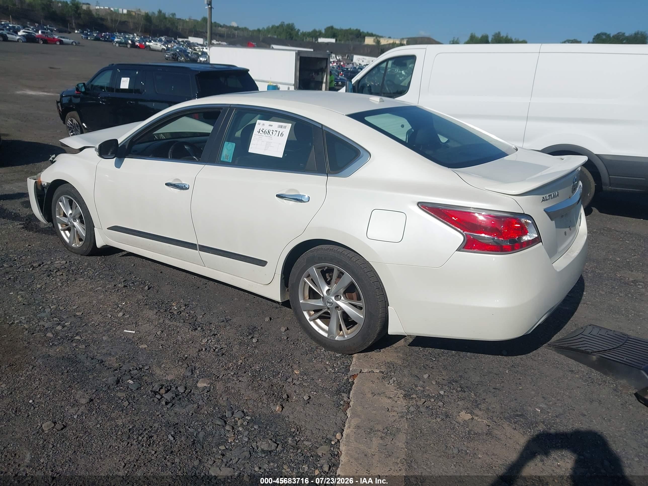 2015 Nissan Altima 2.5 Sl White vin: 1N4AL3APXFC158187