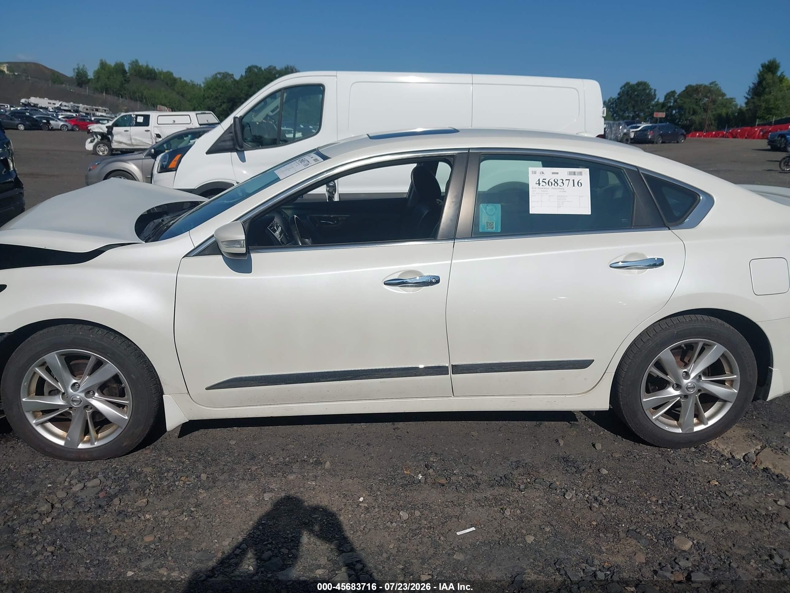2015 Nissan Altima 2.5 Sl White vin: 1N4AL3APXFC158187
