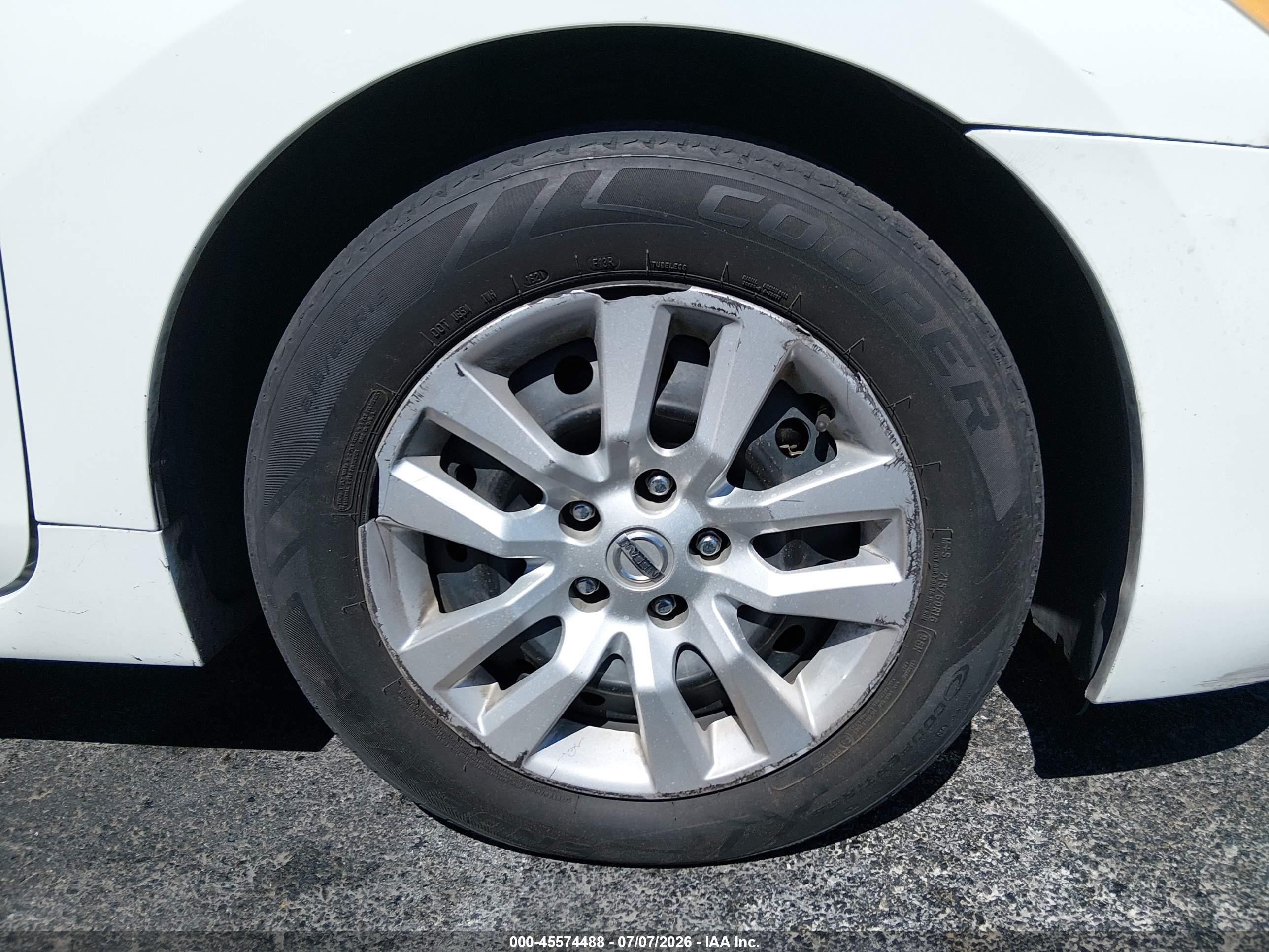 2015 Nissan Altima 2.5/2.5 S/2.5 Sl/2.5 Sv White vin: 1N4AL3APXFC273498