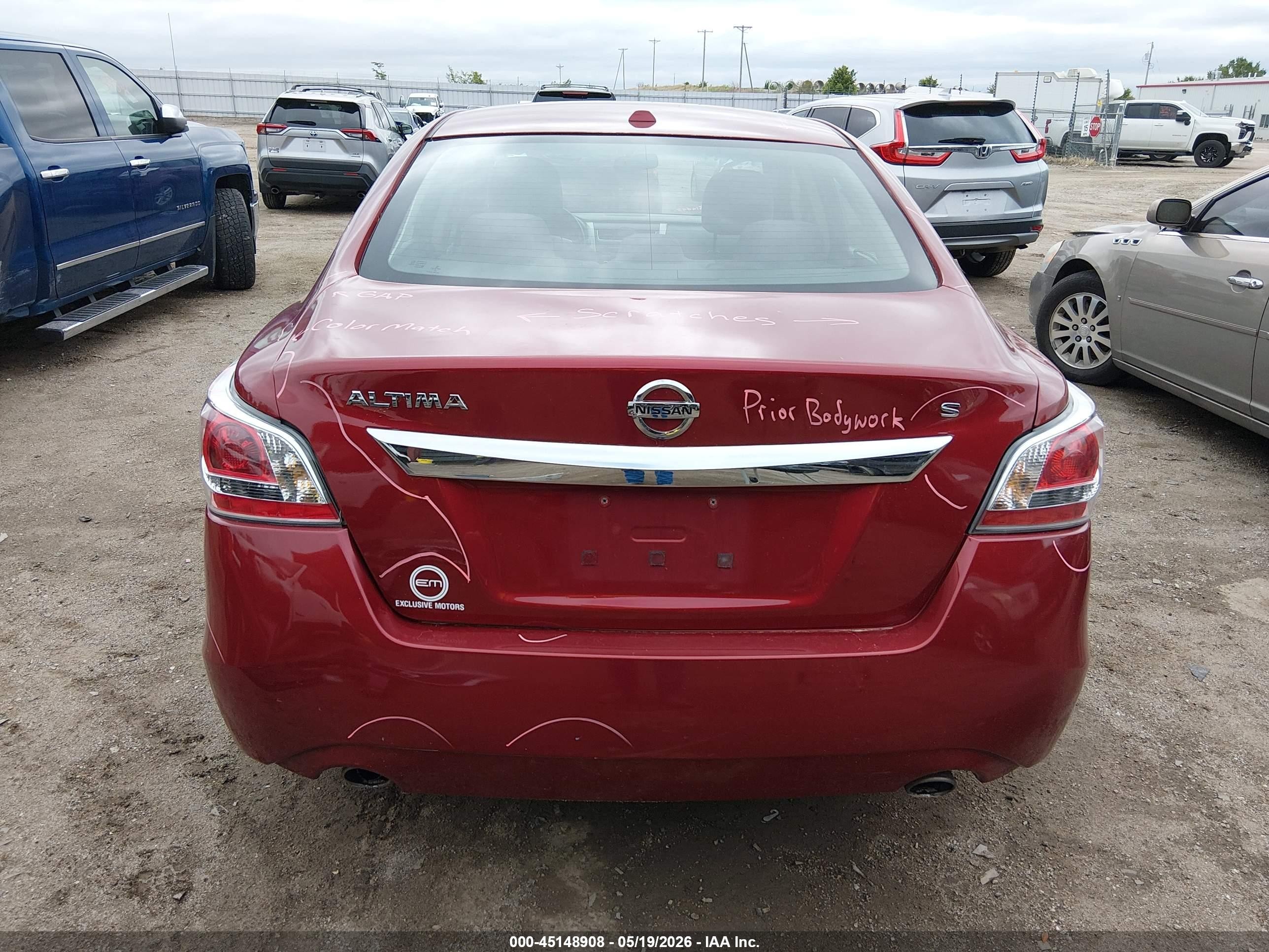 2015 Nissan Altima 2.5 S Red vin: 1N4AL3APXFC415168